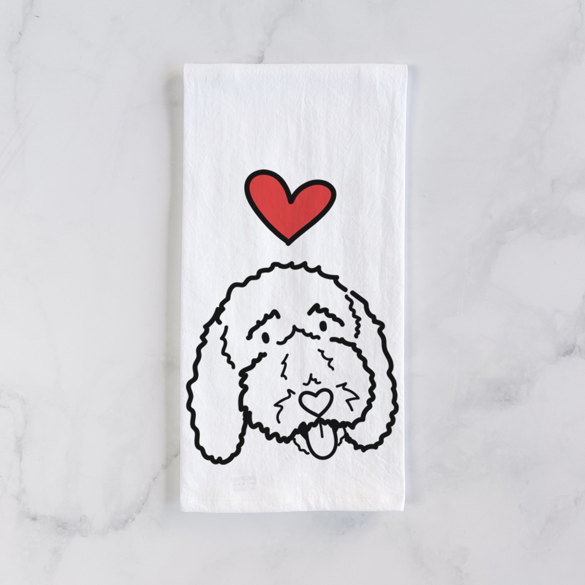 Love Always Bernedoodle - Ruby - Tea Towel