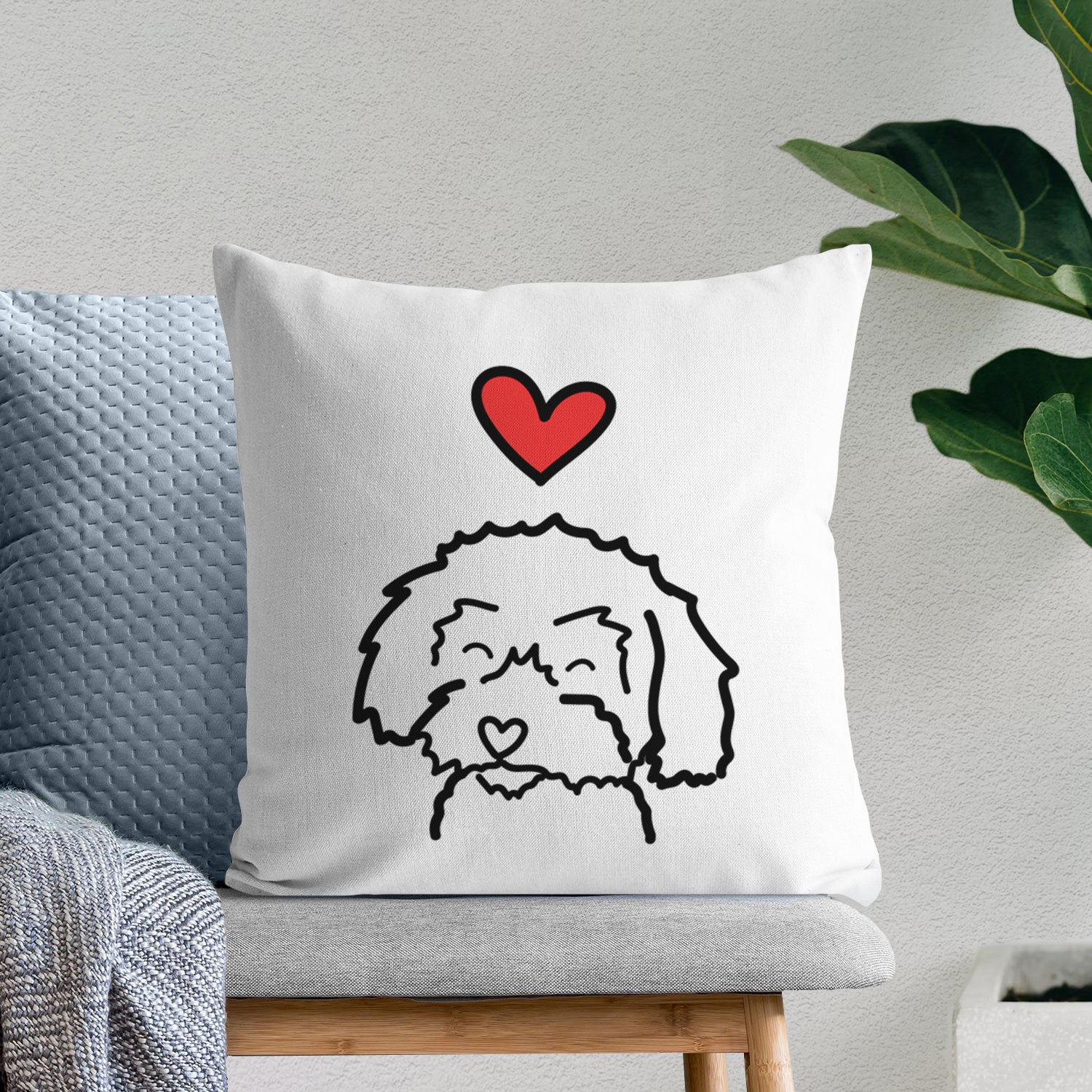 Love Always Schnoodle - Throw Pillow Cover
