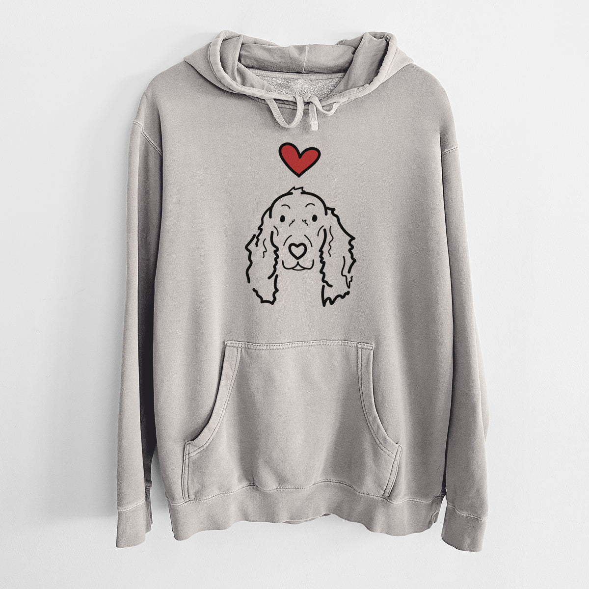 Love Always Irish Setter - Seven - Unisex Pigment Dyed Hoodie