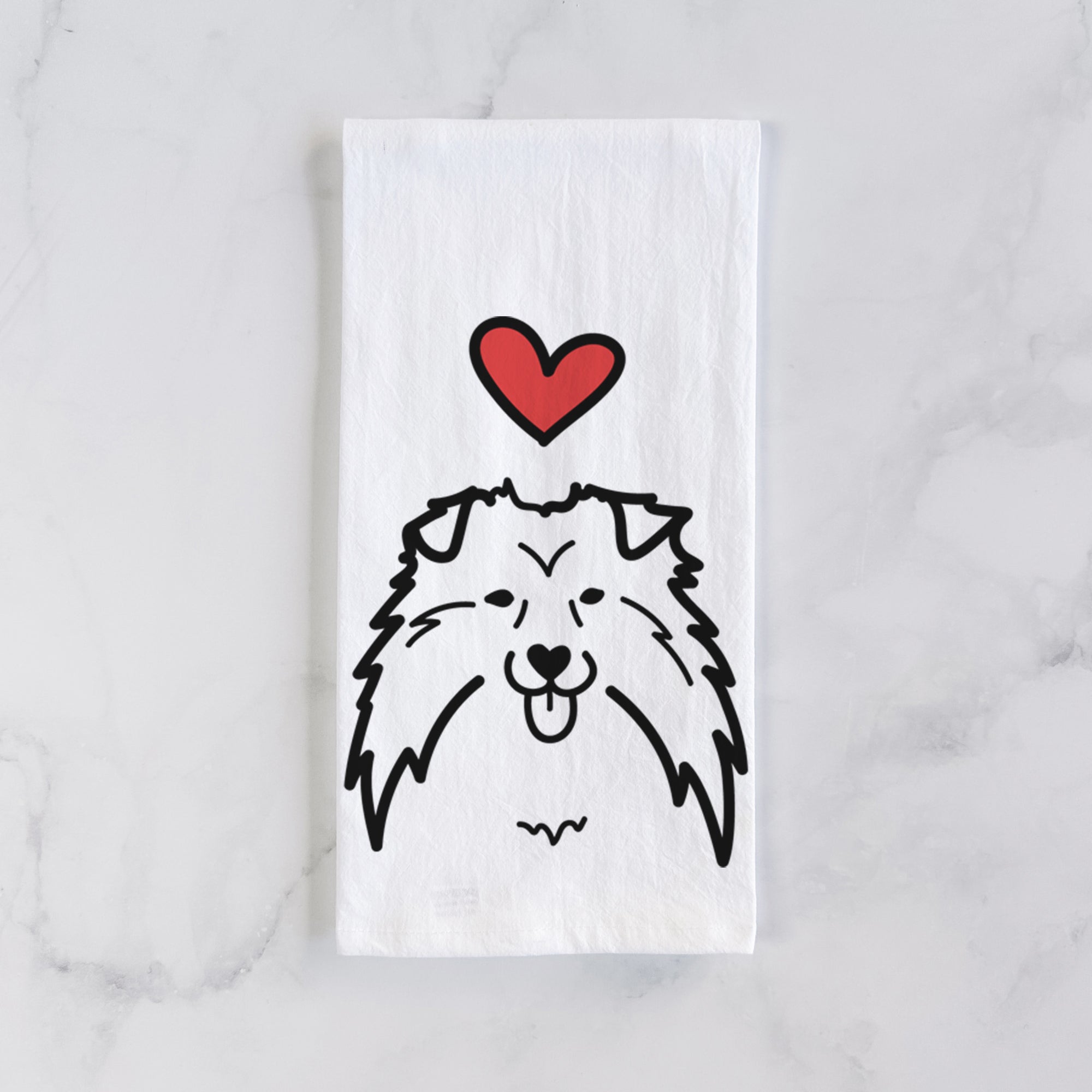 Love Always Shetland Sheepdog - Tea Towel