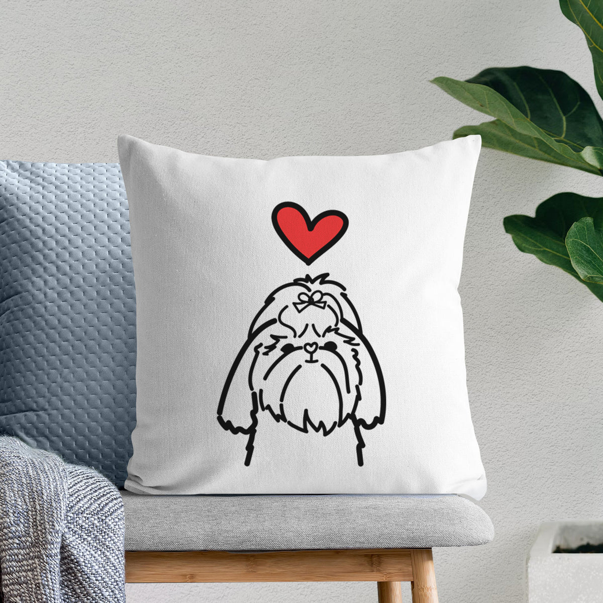 Love Always Shih Tzu - Throw Pillow Cover