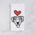 Love Always Bluetick Coonhound - Shiva - Tea Towel