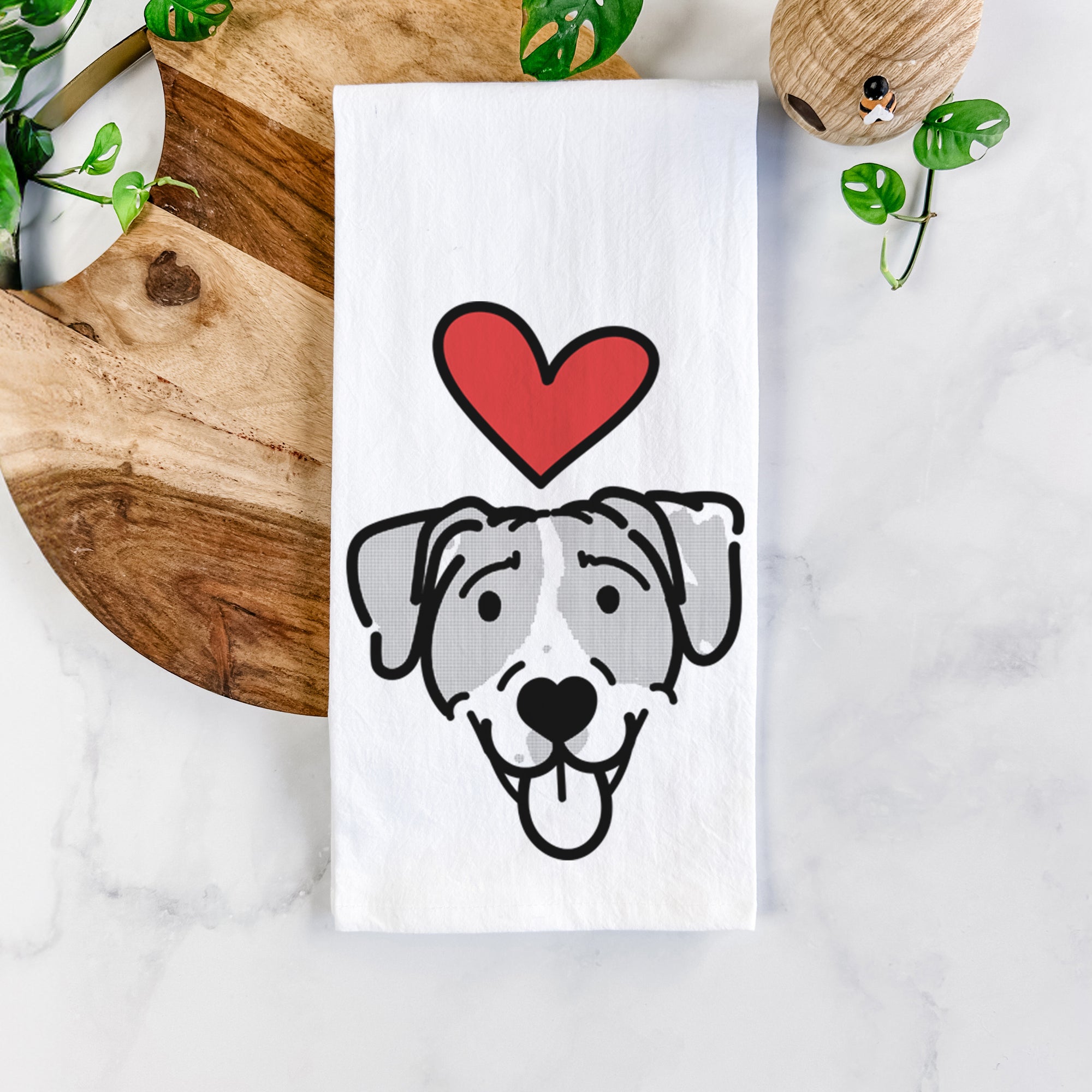 Love Always Bluetick Coonhound - Shiva - Tea Towel