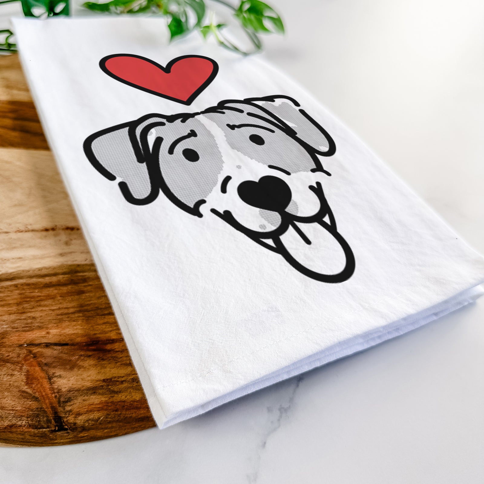 Love Always Bluetick Coonhound - Shiva - Tea Towel