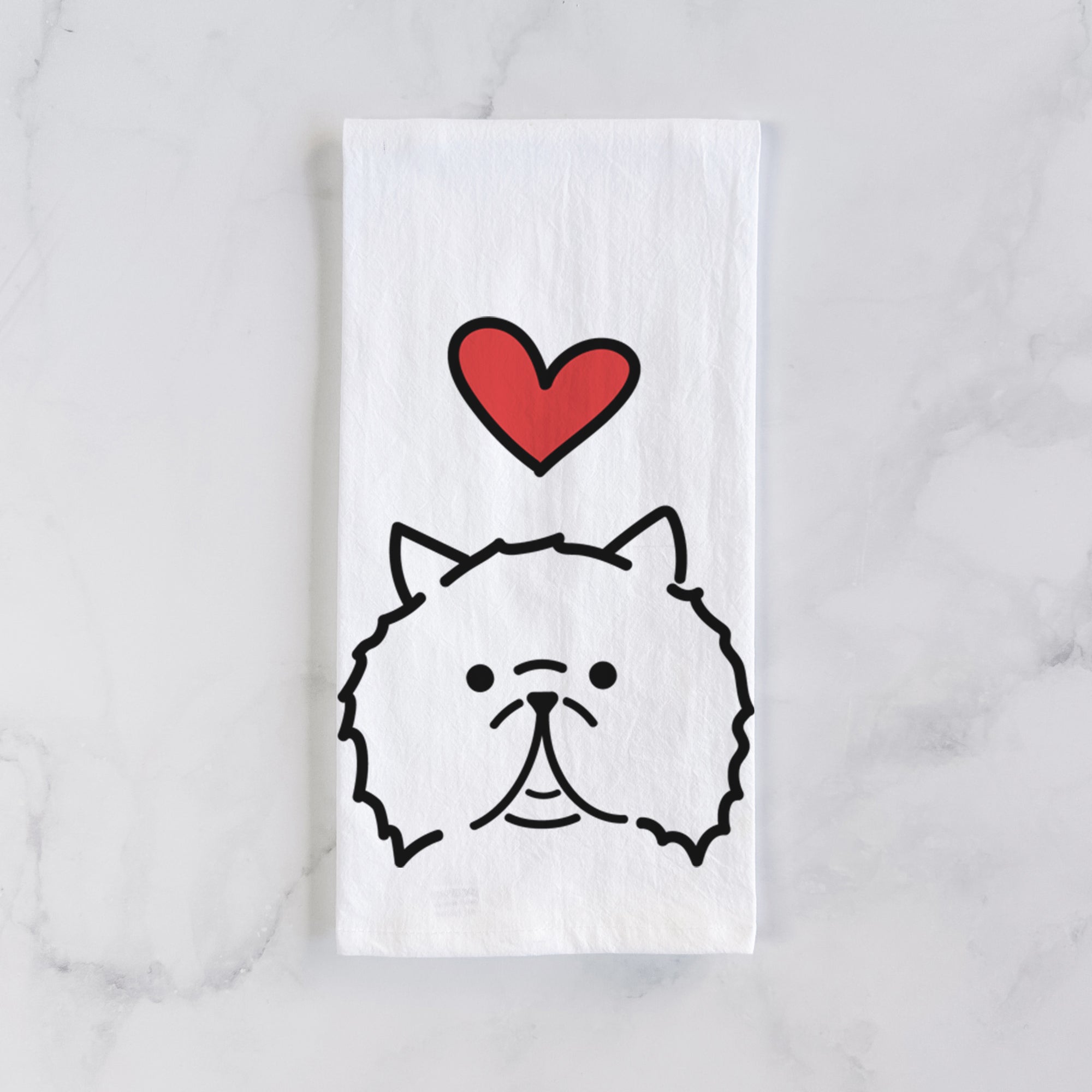 Love Always Persian Cat - Smoosh - Tea Towel