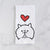 Love Always Persian Cat - Smoosh - Tea Towel