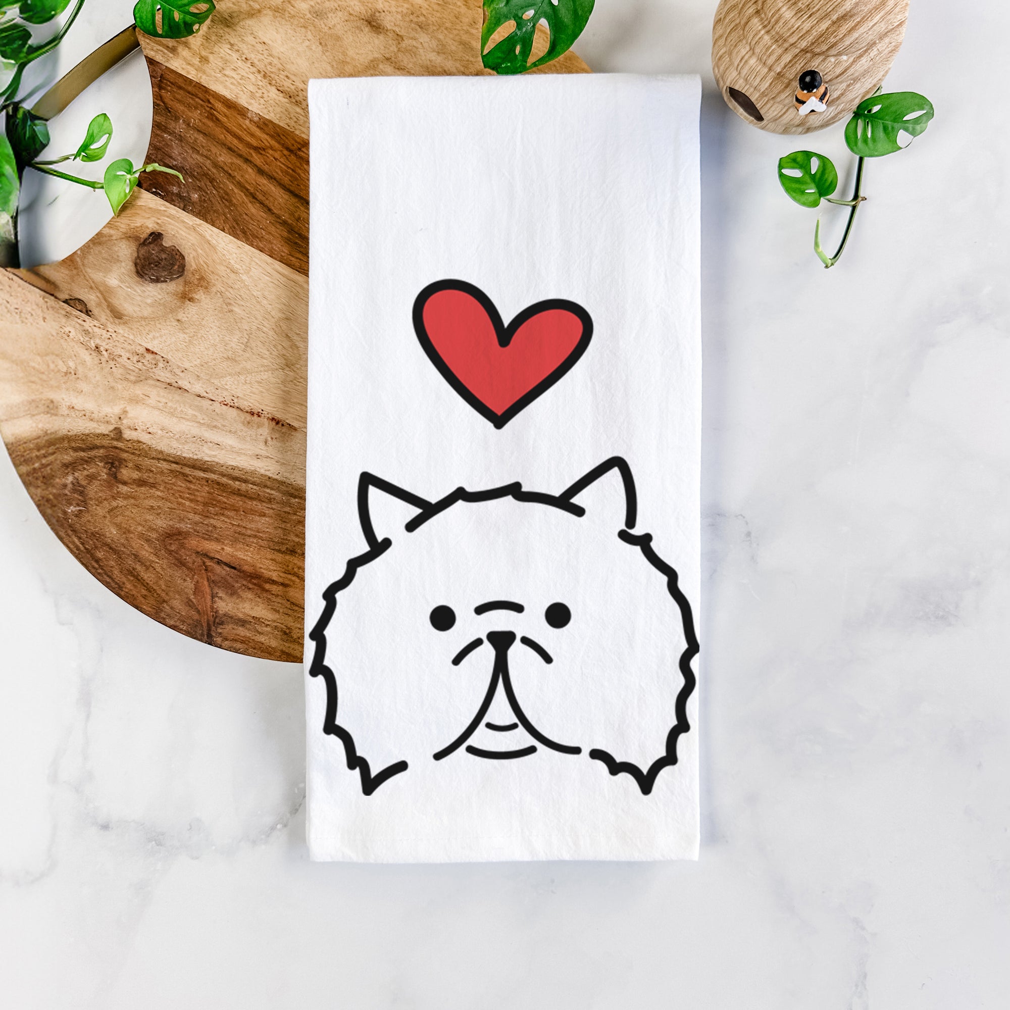 Love Always Persian Cat - Smoosh - Tea Towel