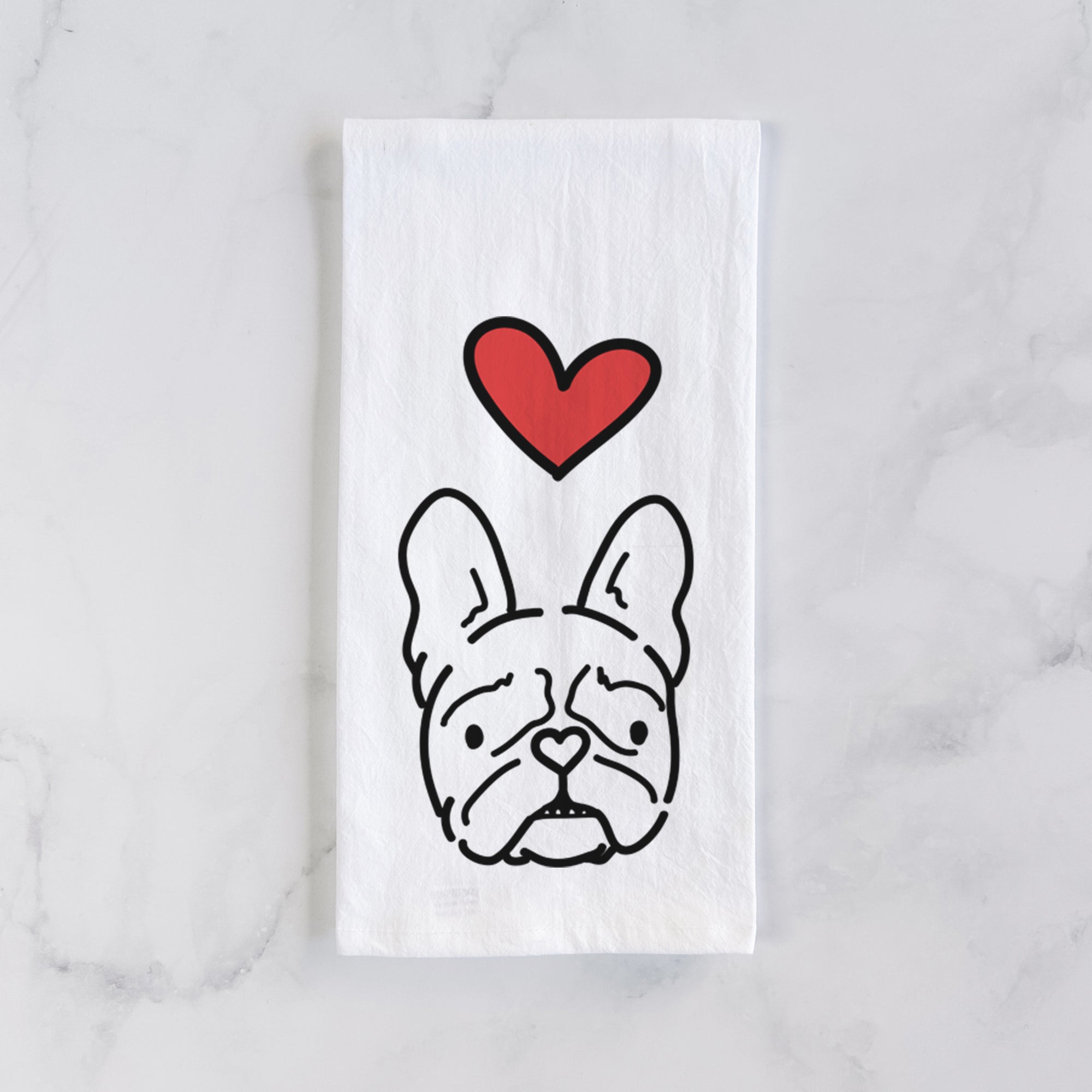 Love Always French Bulldog - Squishy - Tea Towel