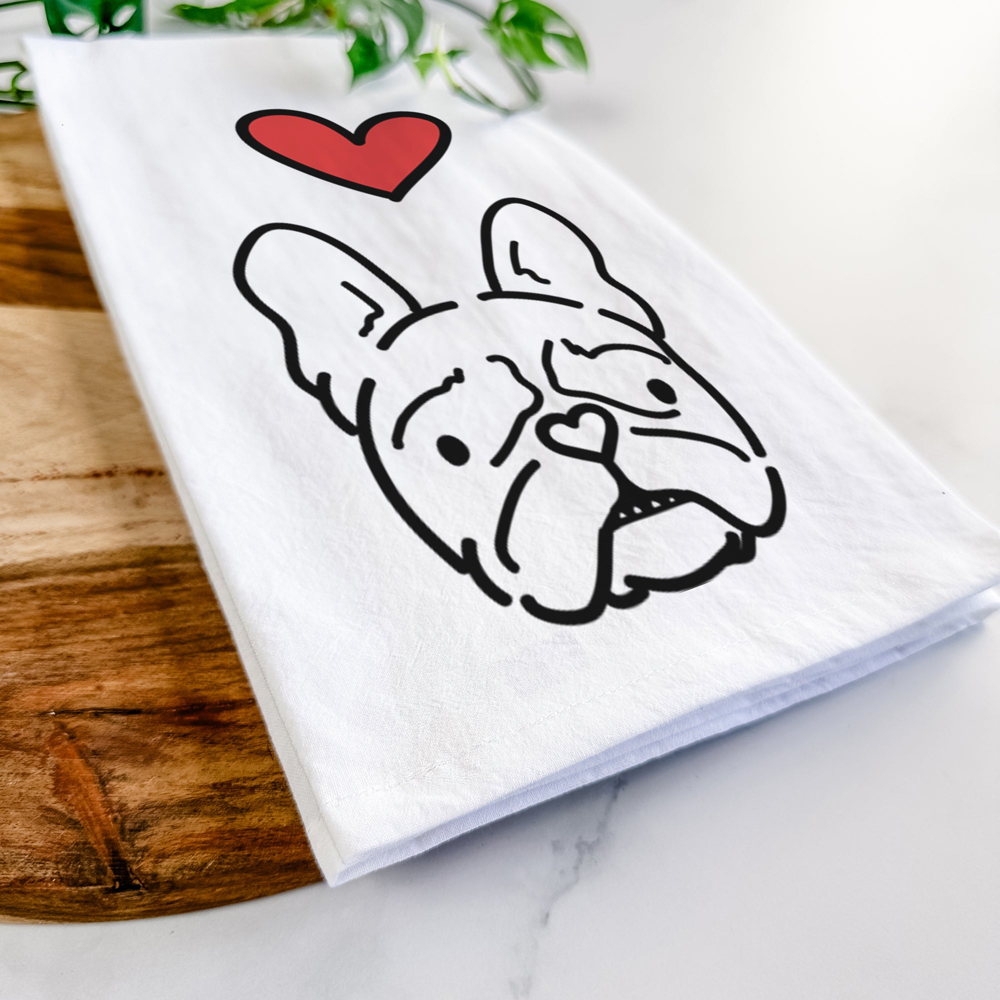 Love Always French Bulldog - Squishy - Tea Towel