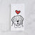 Love Always Saint Bernard - Tea Towel