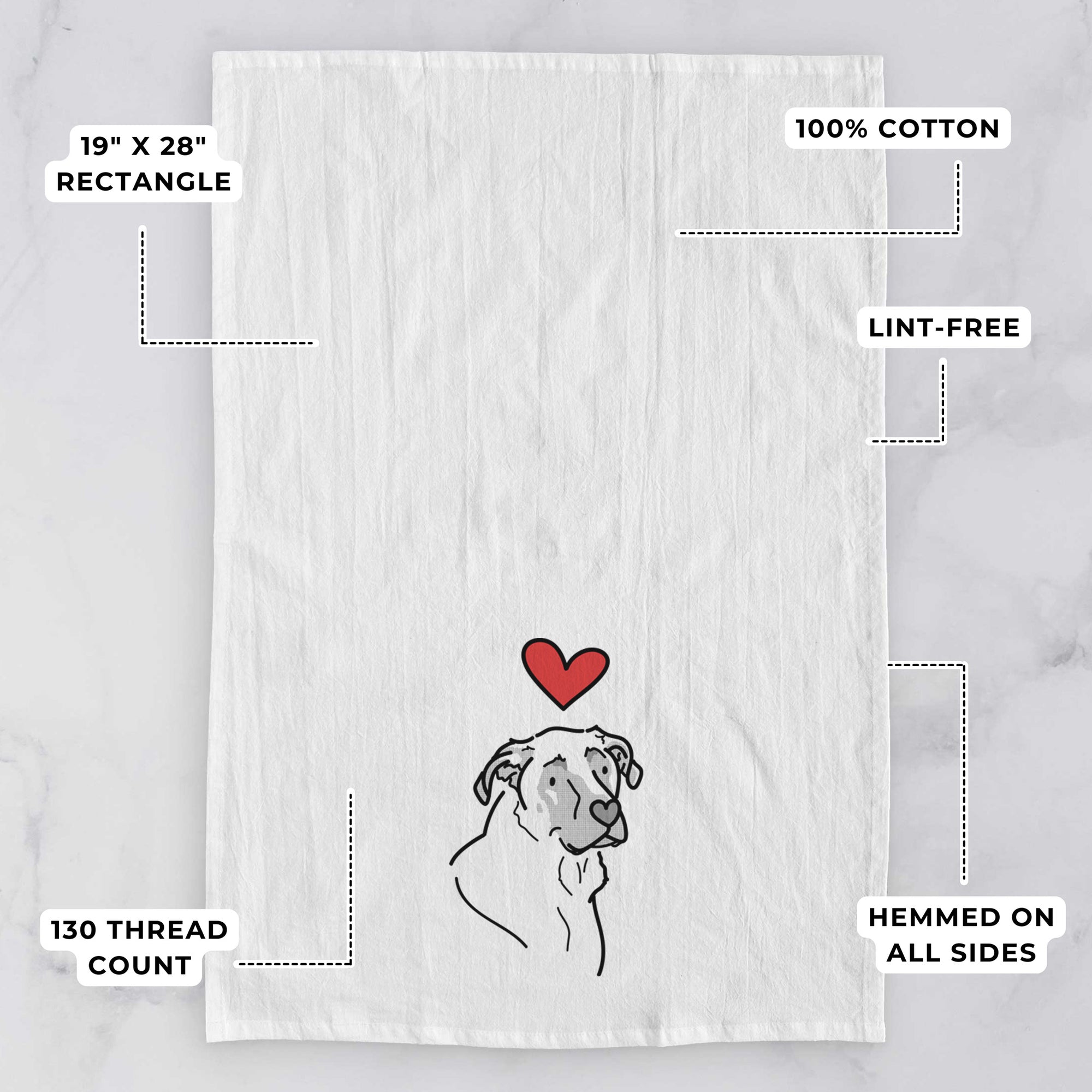 Love Always Mastiff German Shepherd Mix - Tank - Tea Towel