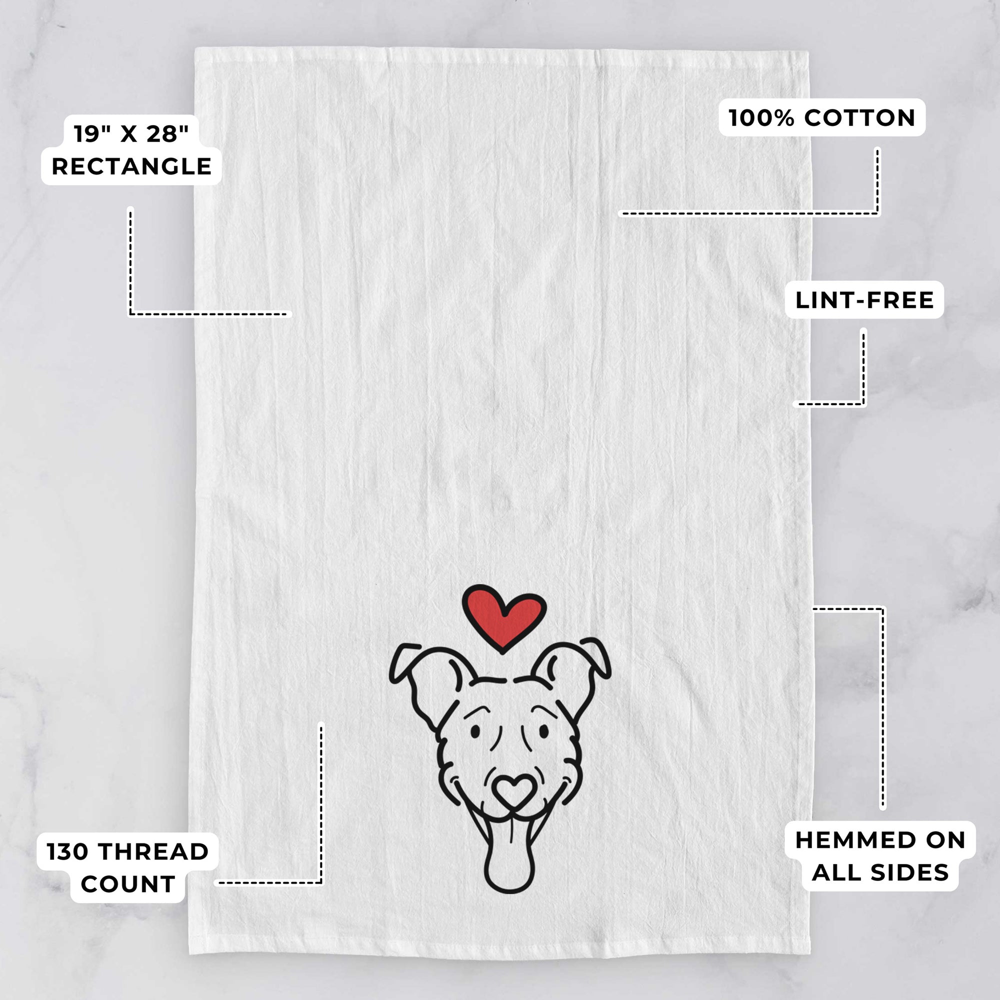 Love Always Vizsla Mix - Tegan - Tea Towel