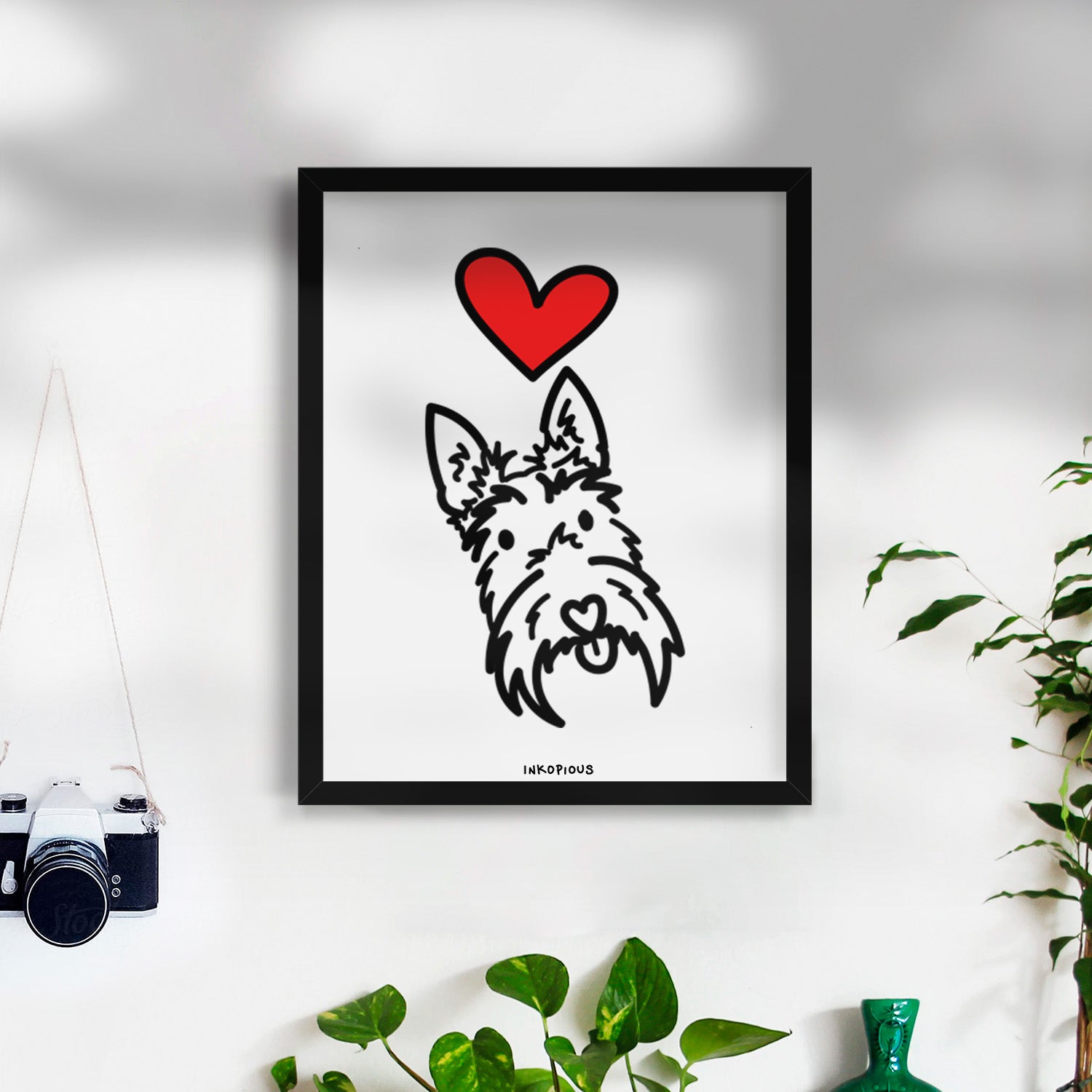 Love Always Scottish Terrier - Thistle Art Print