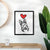 Love Always Scottish Terrier - Thistle Art Print