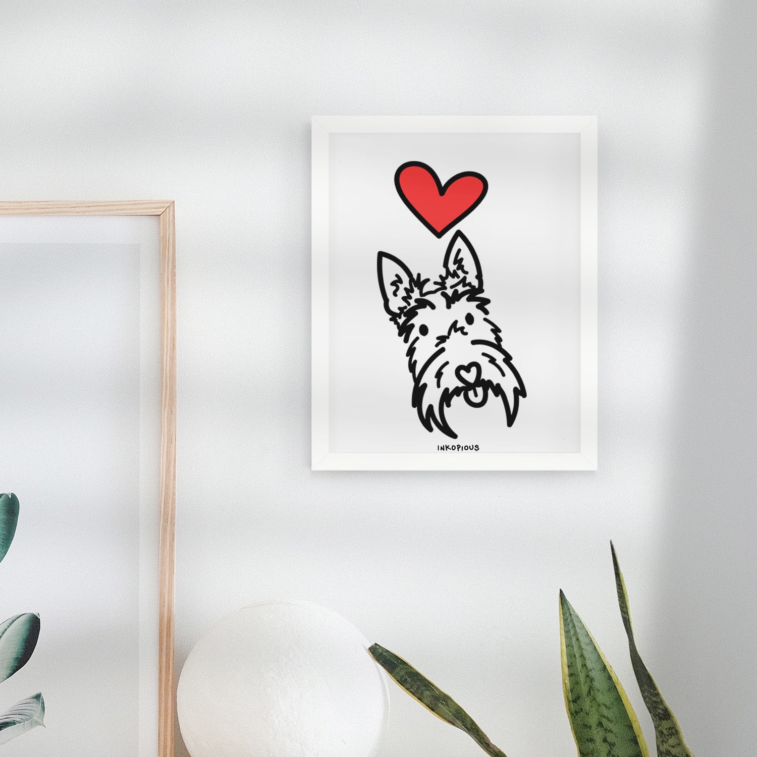 Love Always Scottish Terrier - Thistle Art Print