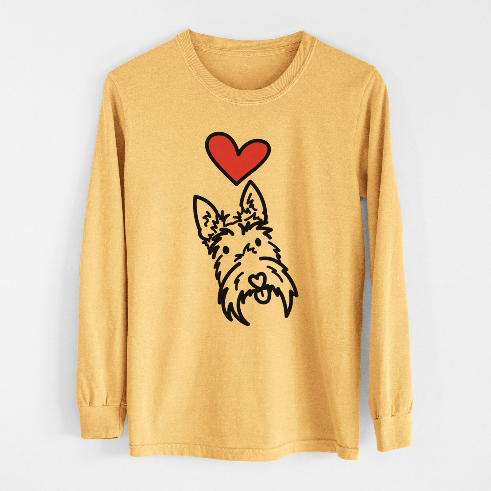 Love Always Scottish Terrier - Thistle - Heavyweight 100% Cotton Long Sleeve