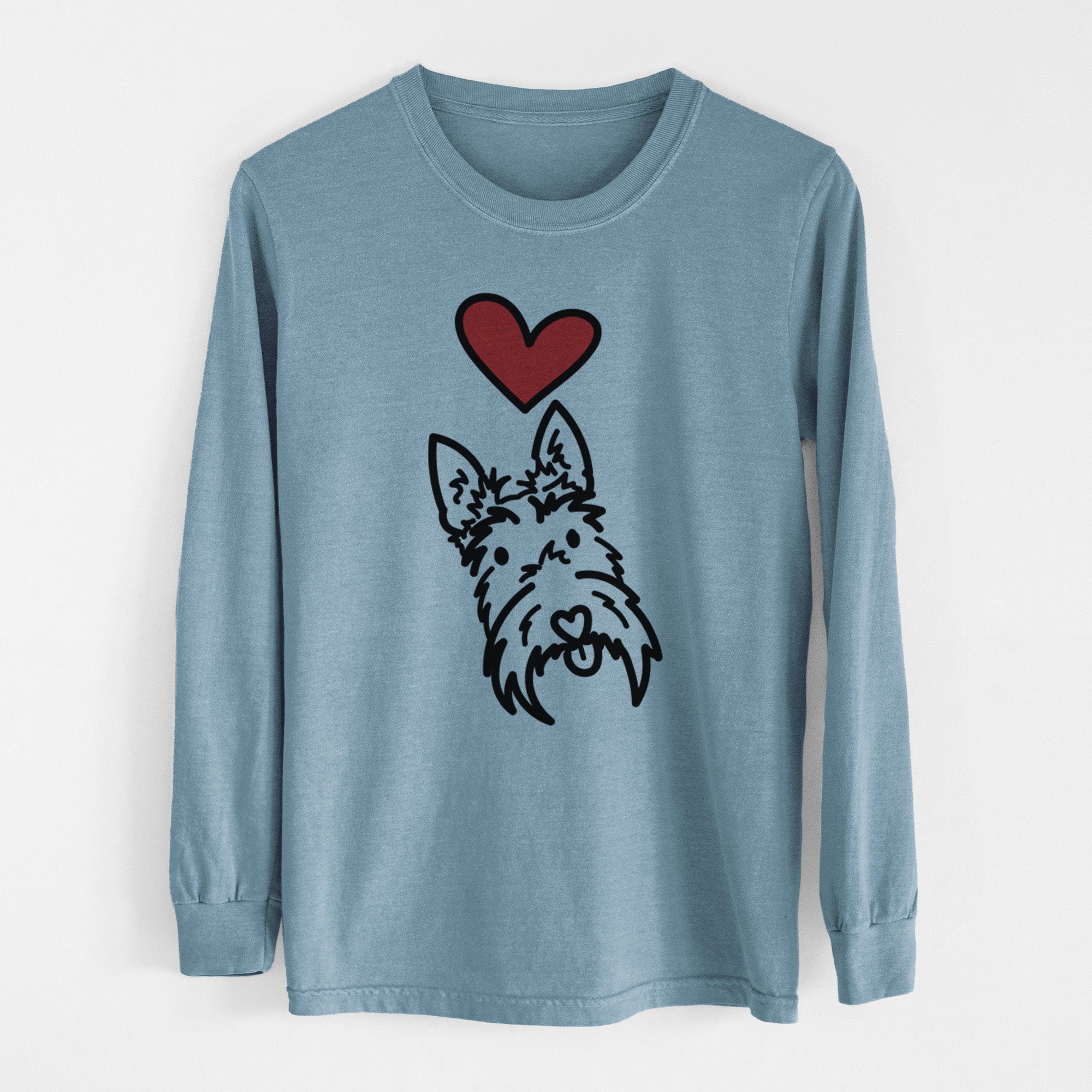 Love Always Scottish Terrier - Thistle - Heavyweight 100% Cotton Long Sleeve