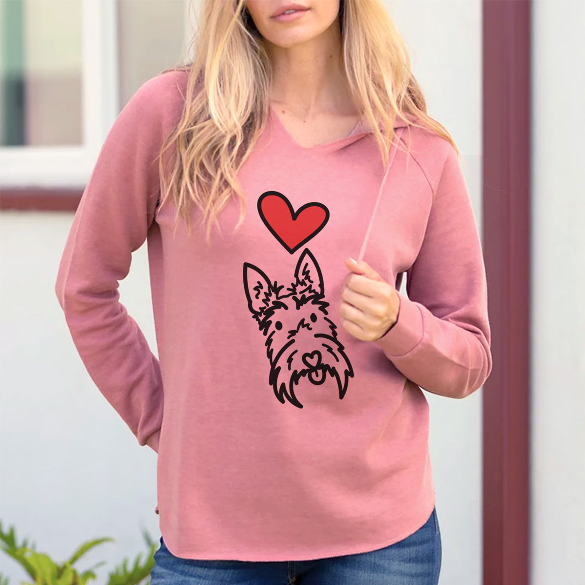 Love Always Scottish Terrier - Thistle - Cali Wave Hooded Sweatshirt