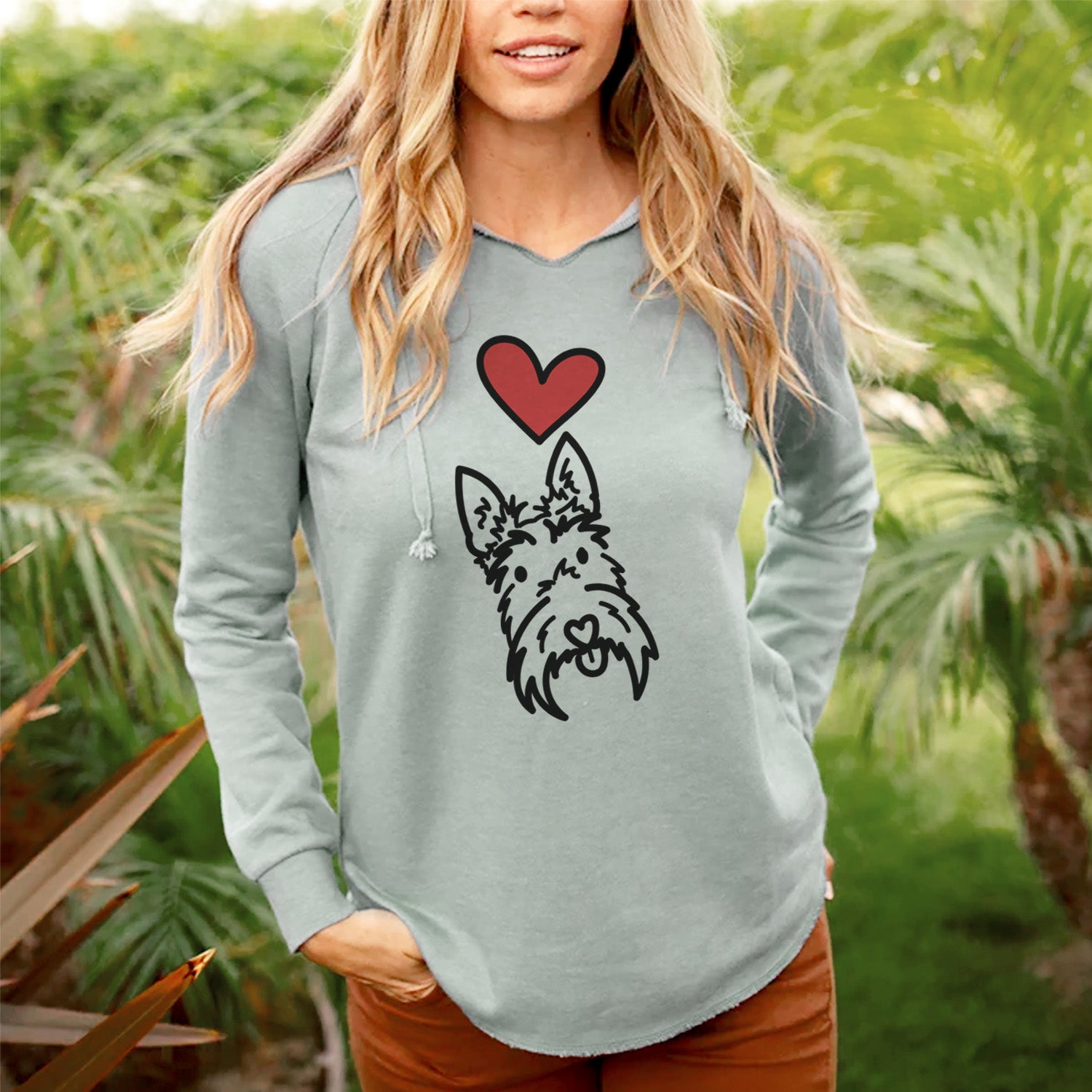 Love Always Scottish Terrier - Thistle - Cali Wave Hooded Sweatshirt