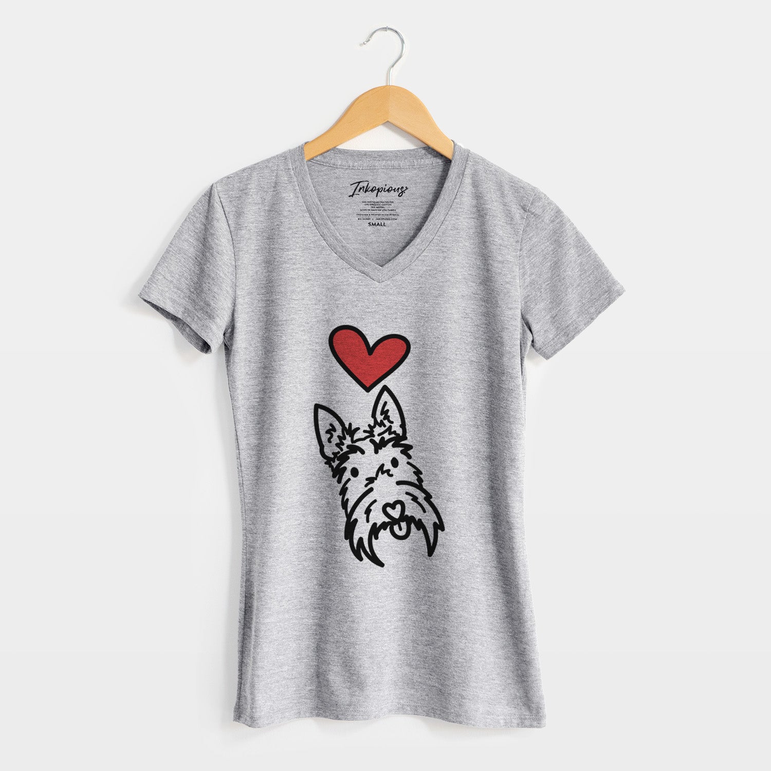 Love Always Scottish Terrier - Thistle - Women's Perfect V-neck Shirt