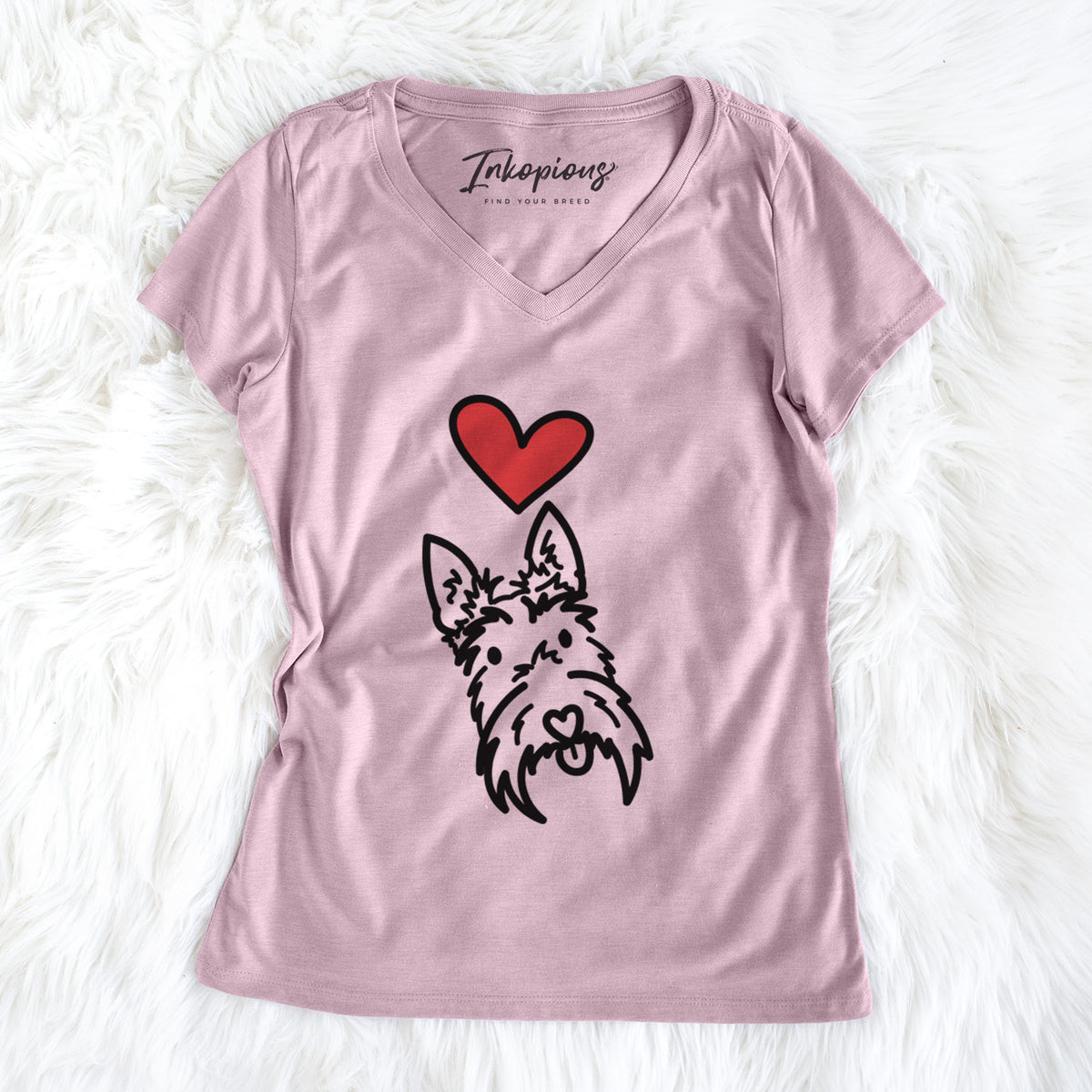 Love Always Scottish Terrier - Thistle - Women's Perfect V-neck Shirt