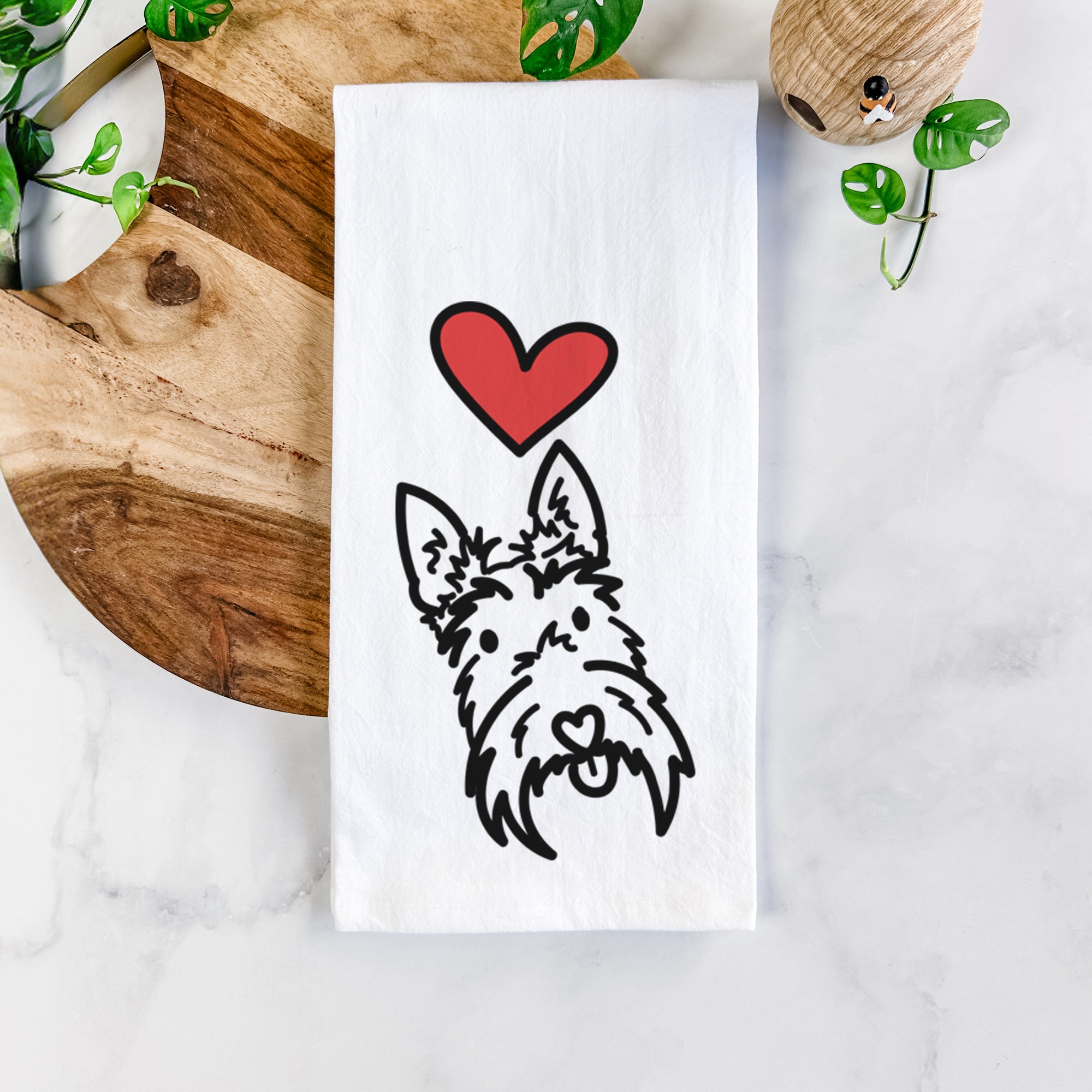 Love Always Scottish Terrier - Thistle - Tea Towel