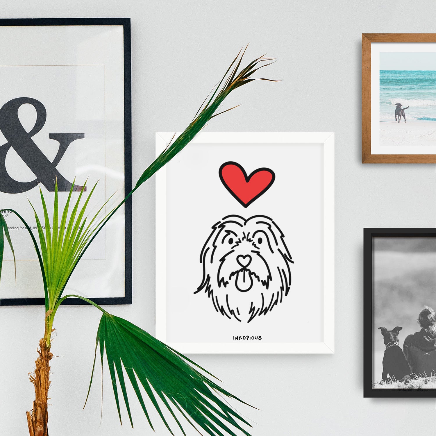 Love Always Bearded Collie - Tucker Art Print