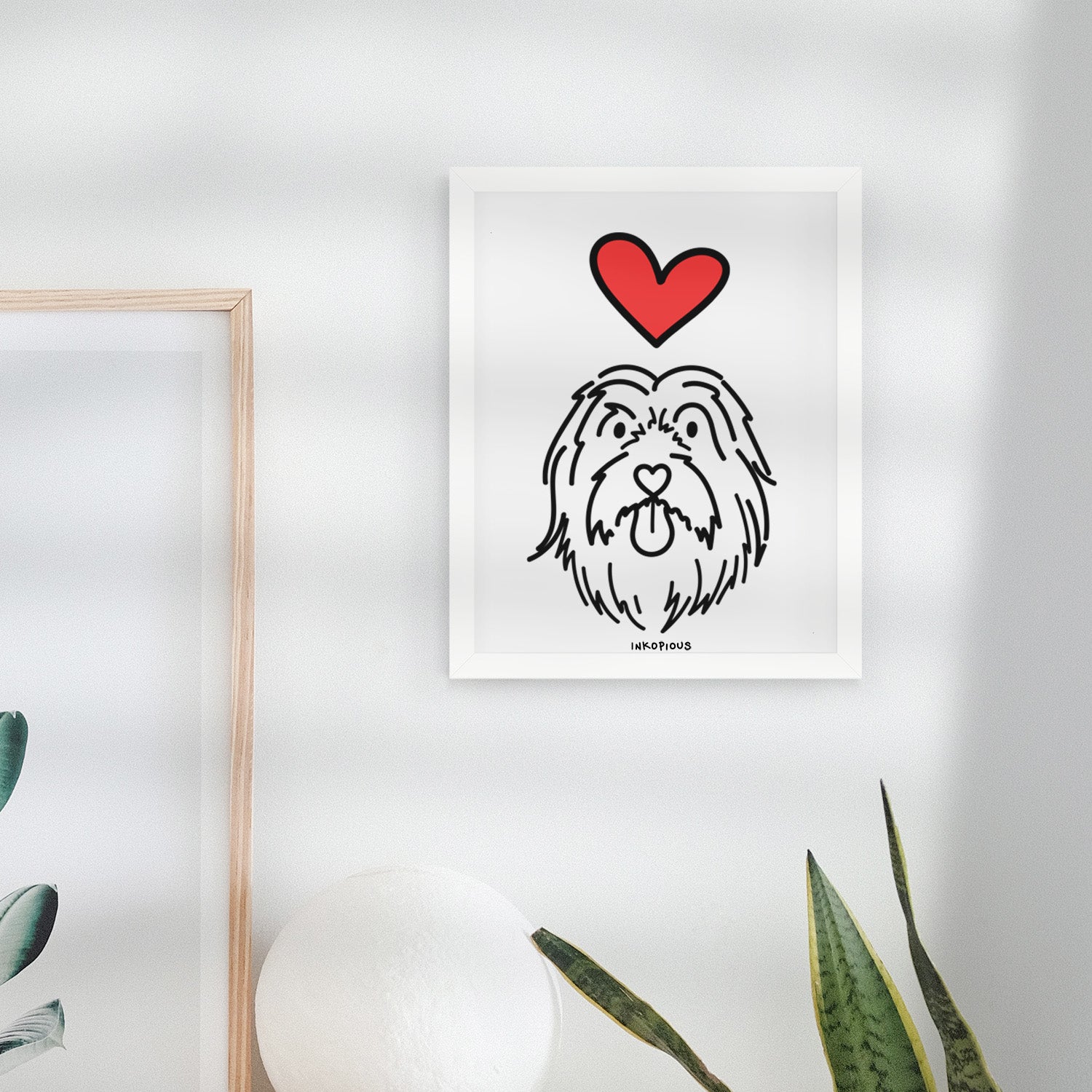 Love Always Bearded Collie - Tucker Art Print