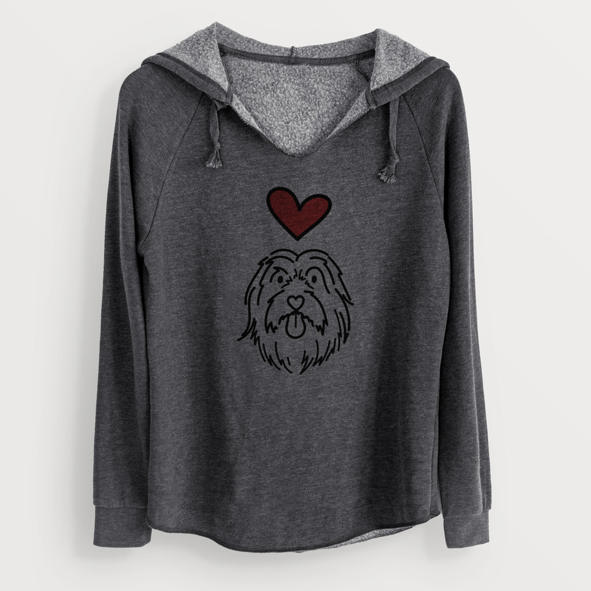 Love Always Bearded Collie - Tucker - Cali Wave Hooded Sweatshirt