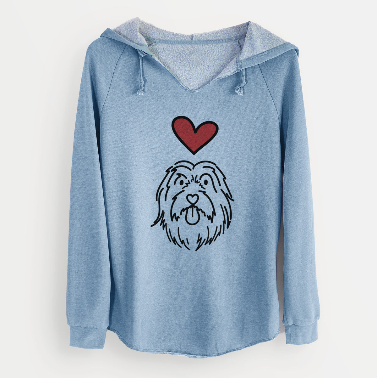 Love Always Bearded Collie - Tucker - Cali Wave Hooded Sweatshirt
