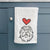 Love Always Bearded Collie - Tucker - Decorative Hand Towel