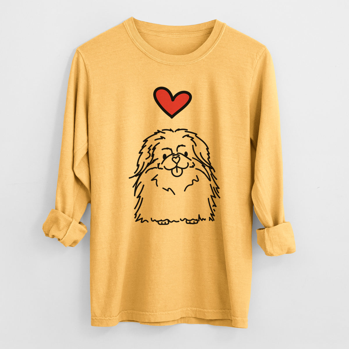 Love Always Pekingese - Viv - Heavyweight 100% Cotton Long Sleeve