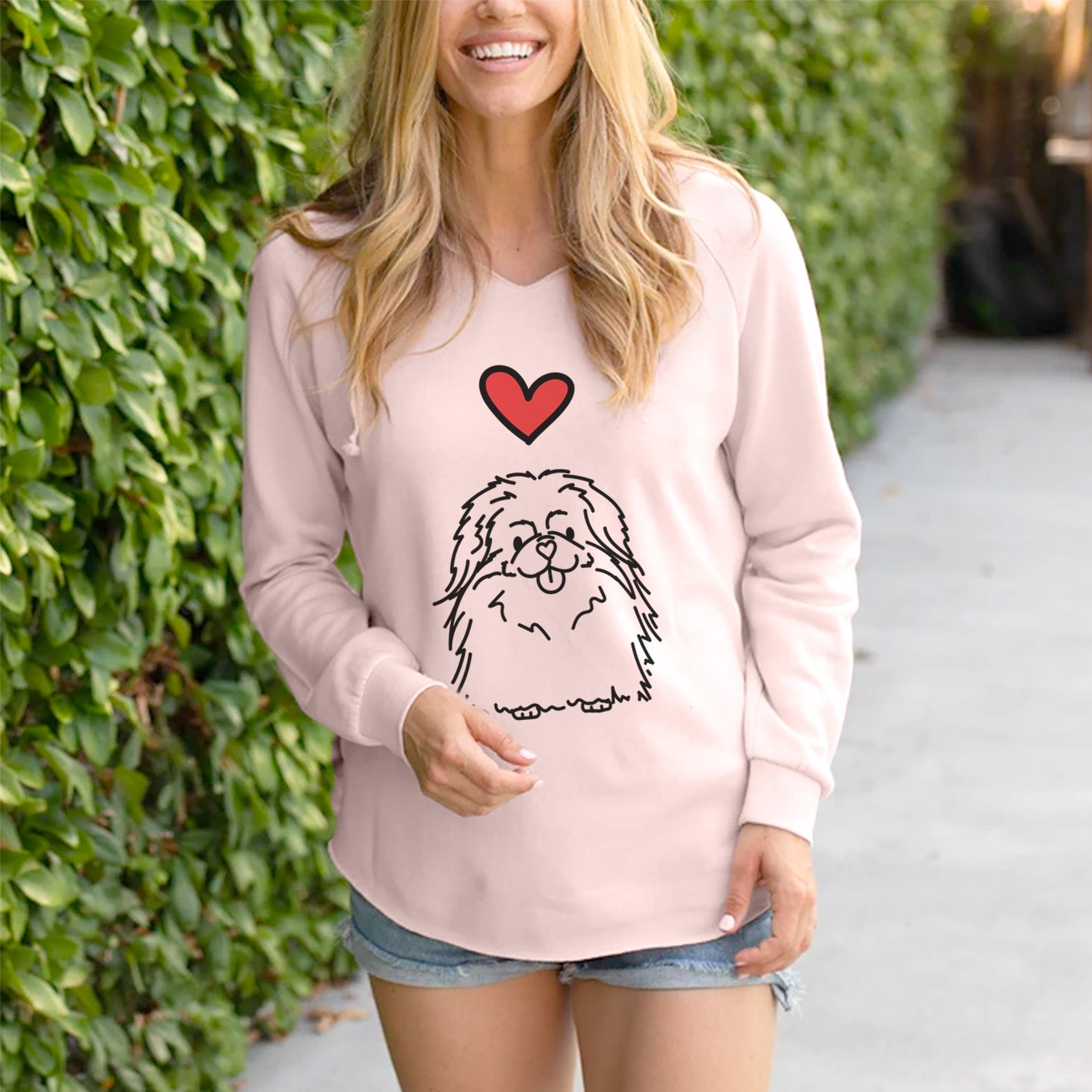 Love Always Pekingese - Viv - Cali Wave Hooded Sweatshirt