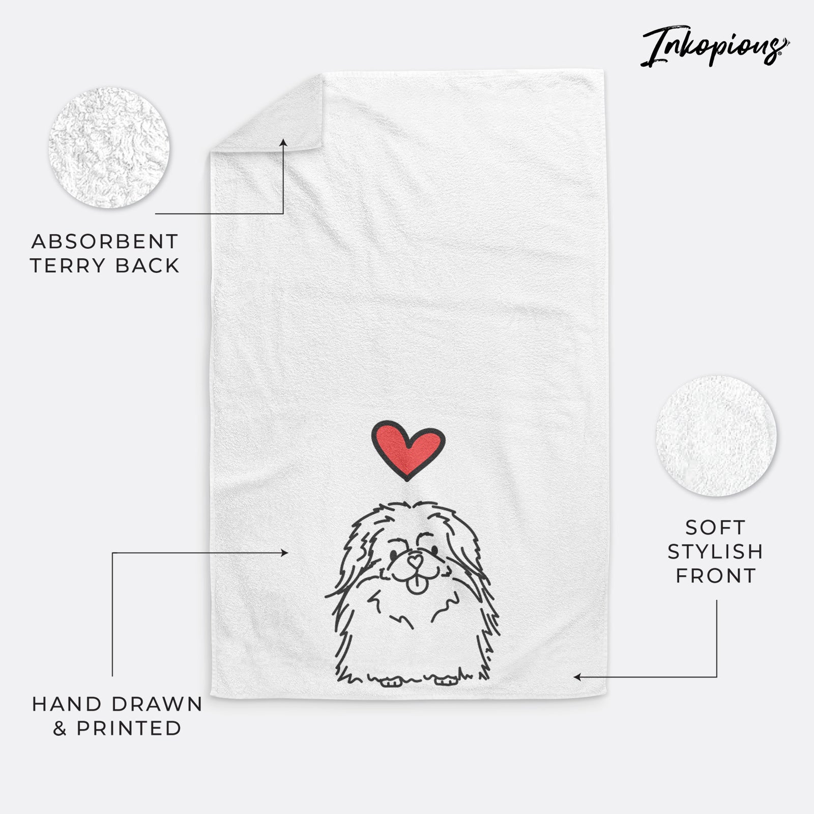 Love Always Pekingese - Viv - Decorative Hand Towel