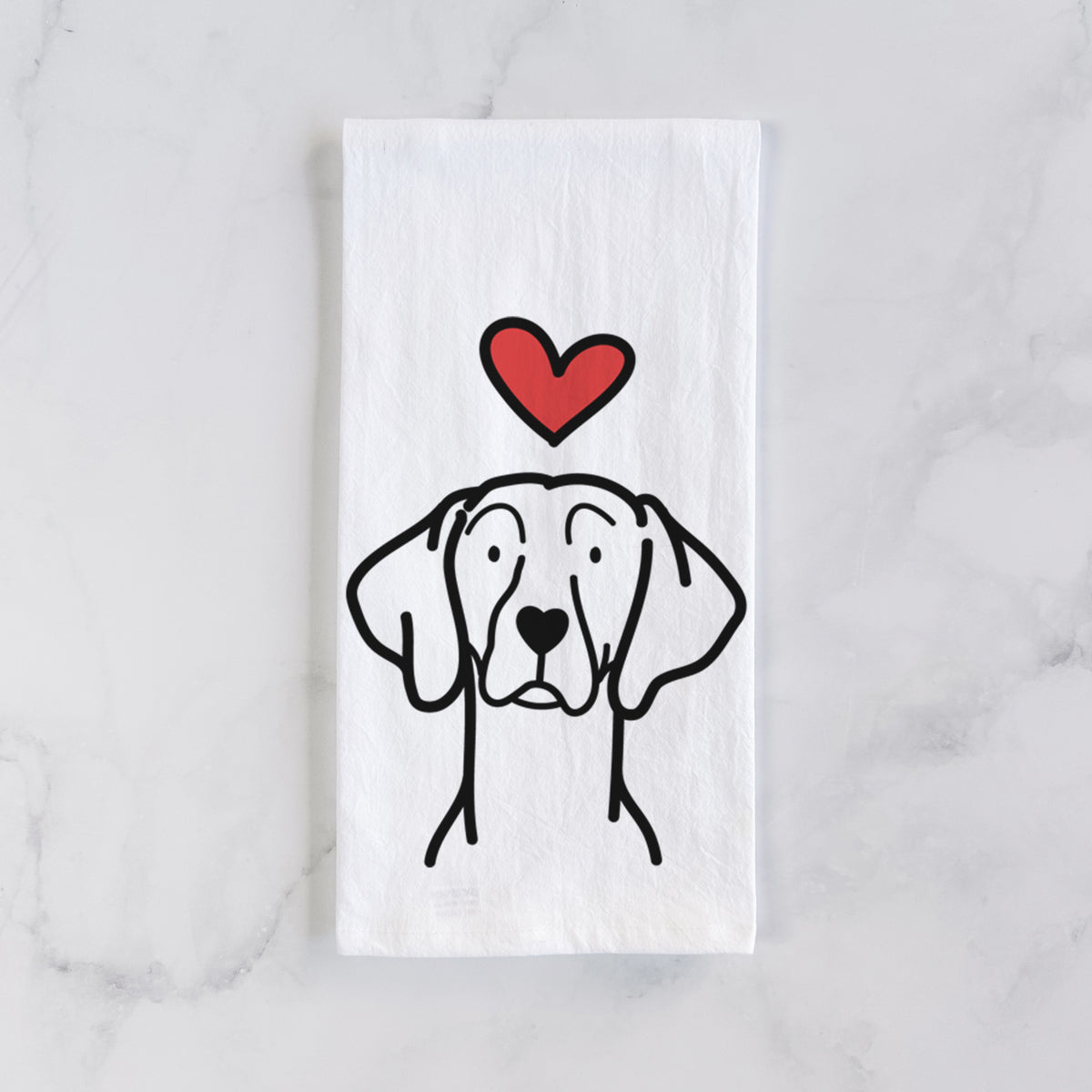 Love Always Weimaraner - Tea Towel