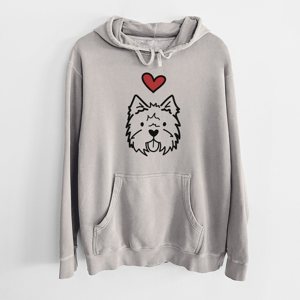 Love Always West Highland Terrier - Unisex Pigment Dyed Hoodie