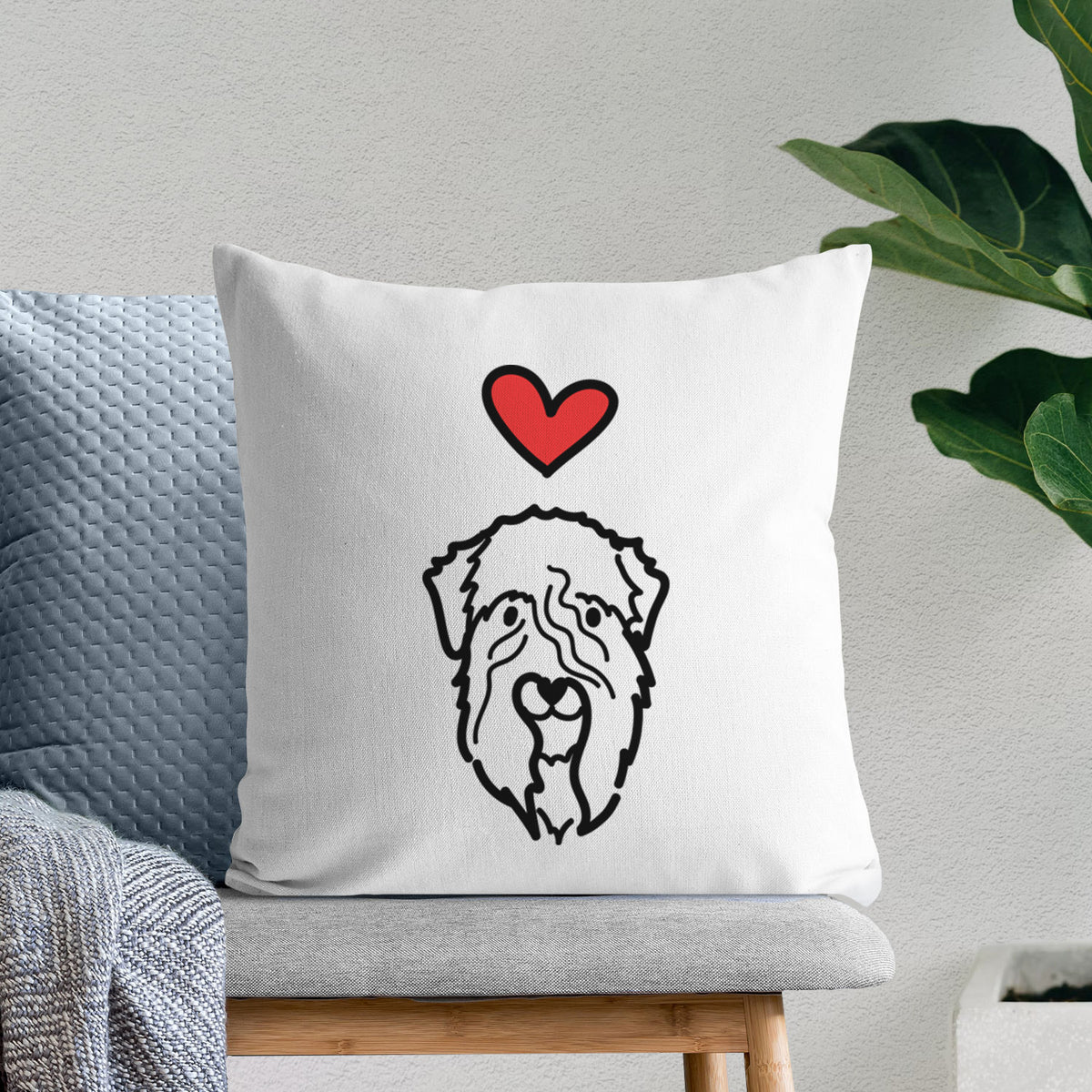 Love Always Soft Coated Wheaten Terrier - Throw Pillow Cover