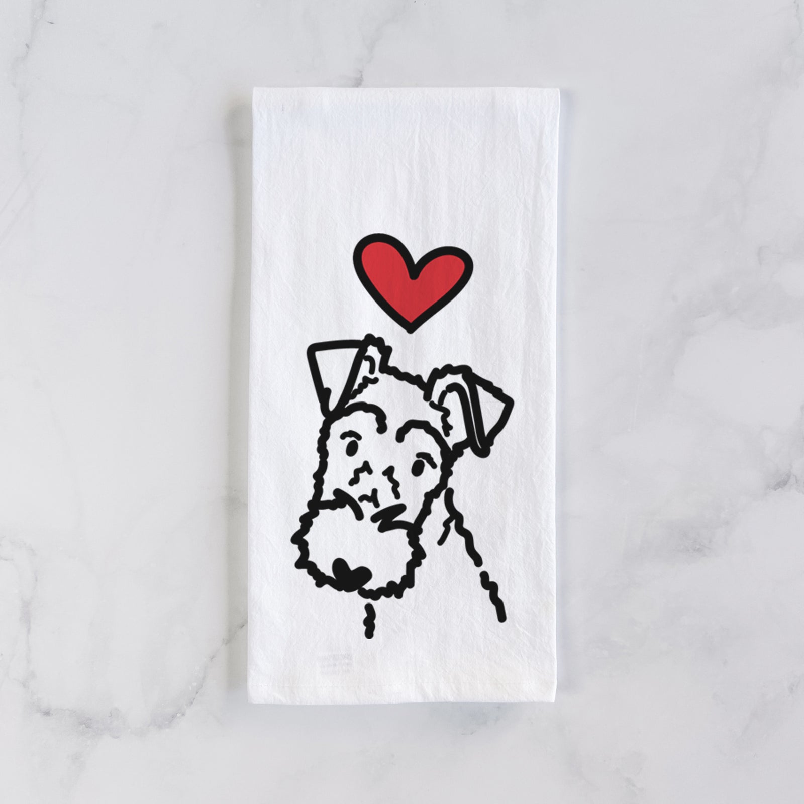 Love Always Wire Fox Terrier - Tea Towel
