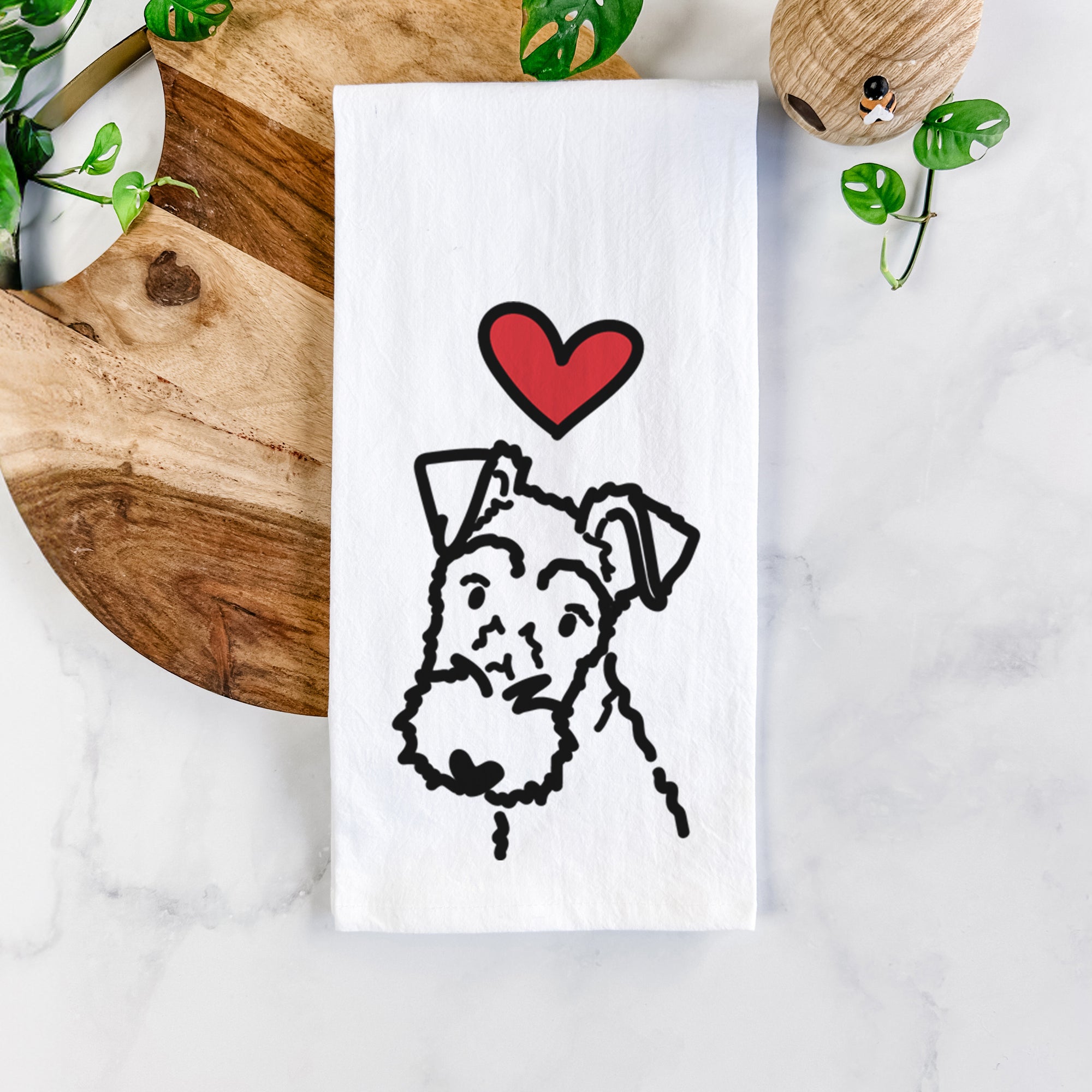 Love Always Wire Fox Terrier - Tea Towel