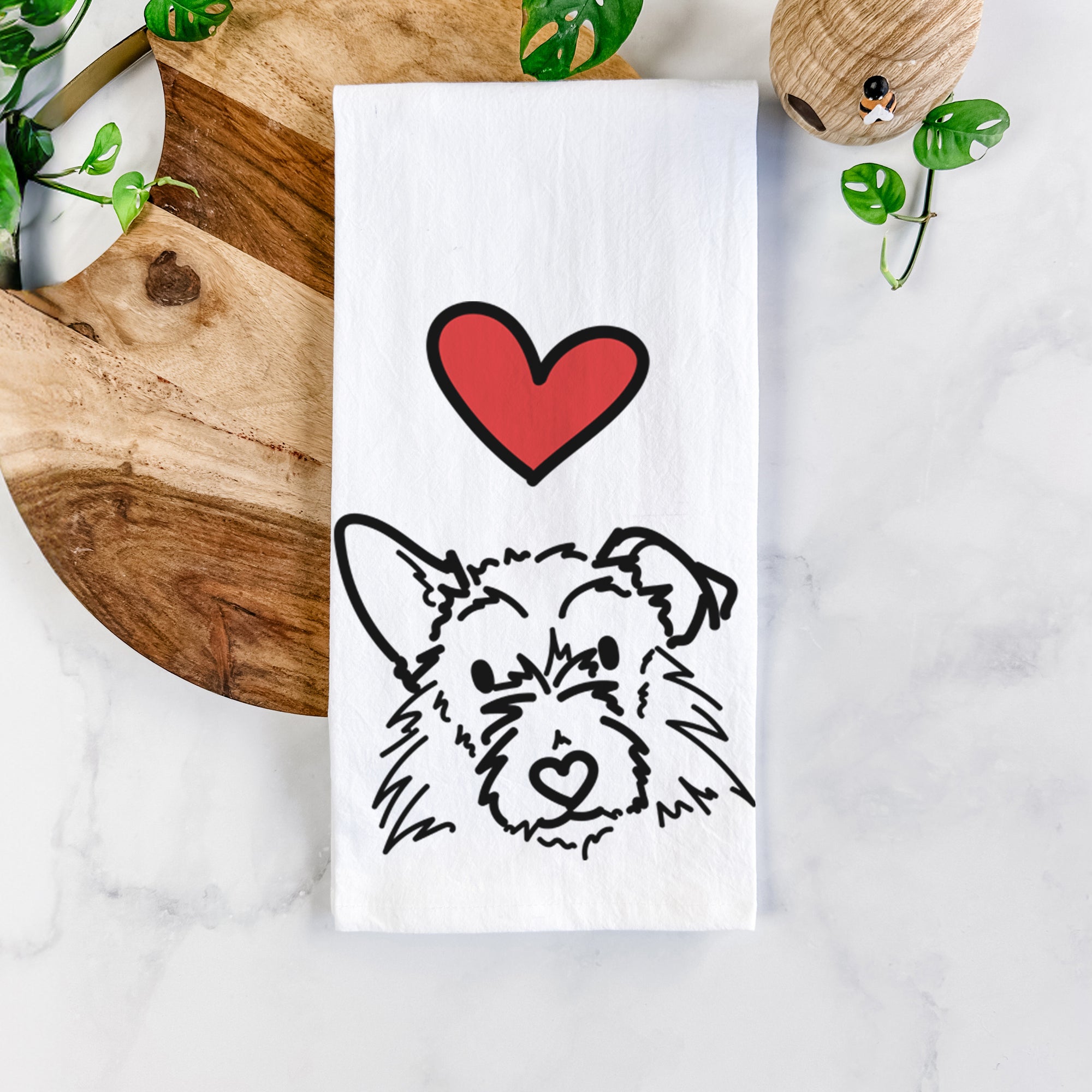 Love Always Terrier Mix - Ziggy - Tea Towel