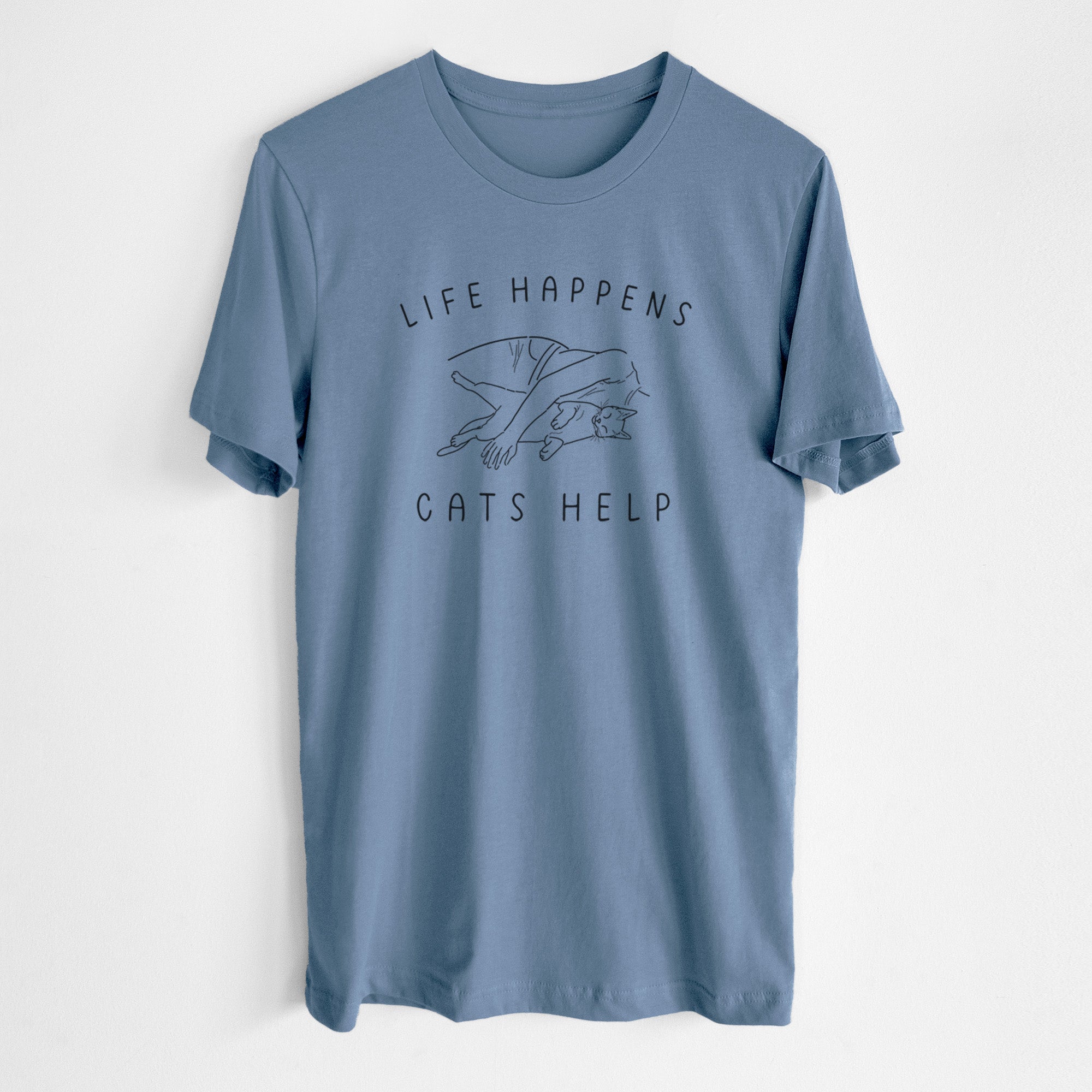 Life Happens Cats Help - Shorthair Cat - Unisex Crewneck