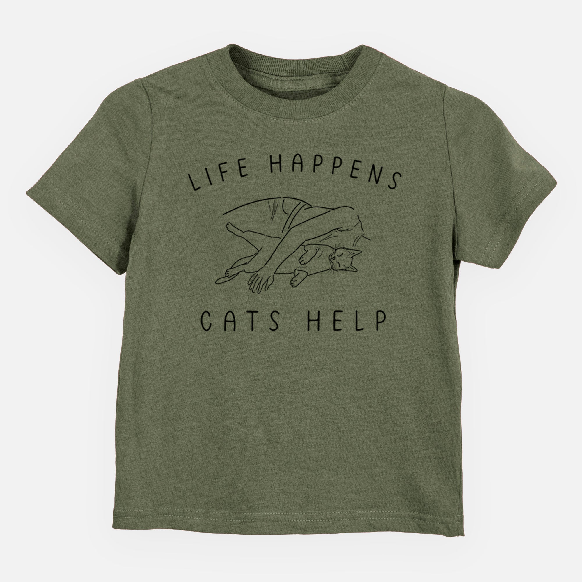 Life Happens Cats Help - Shorthair Cat - Kids/Youth/Toddler Shirt