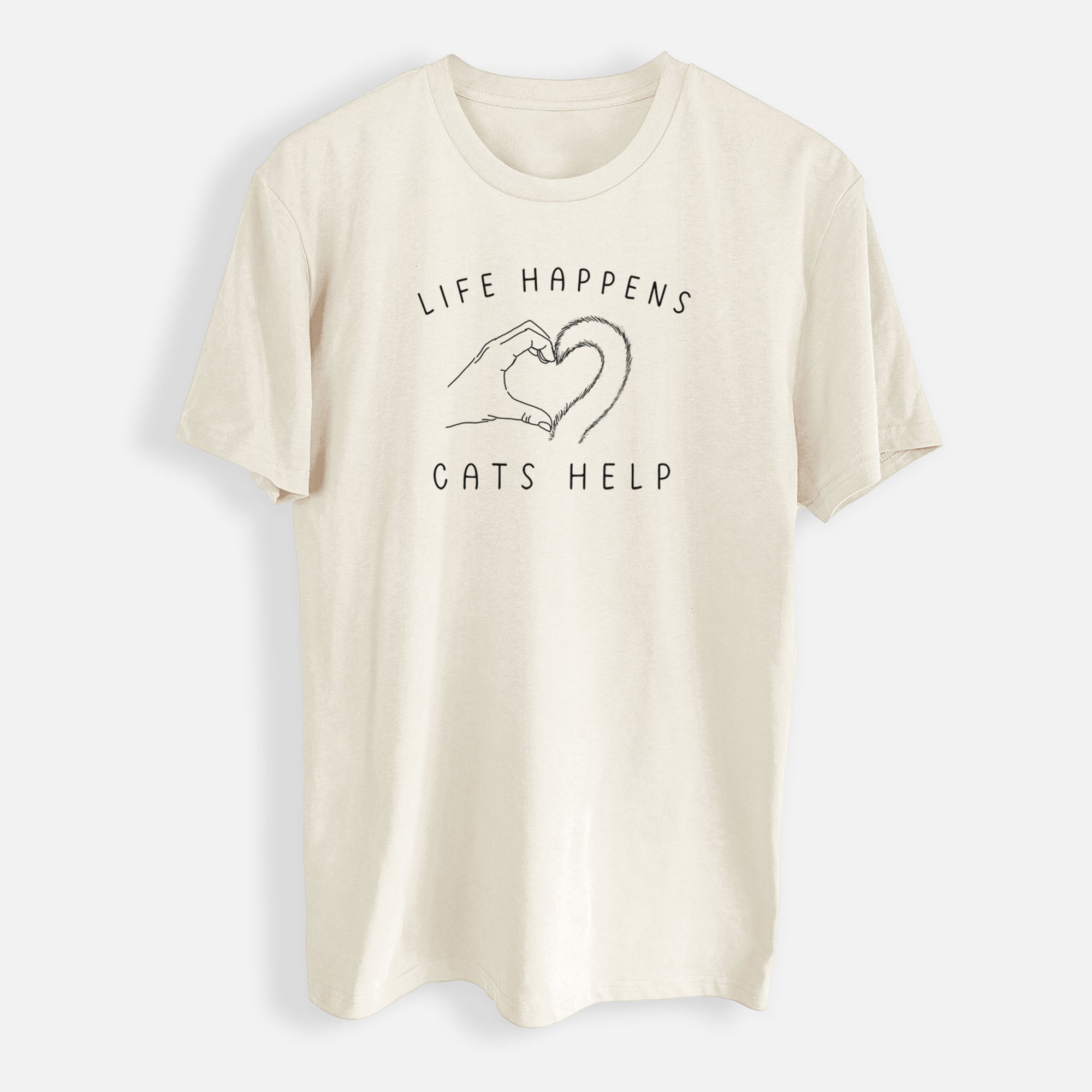 Life Happens Cats Help - Mens Everyday Staple Tee