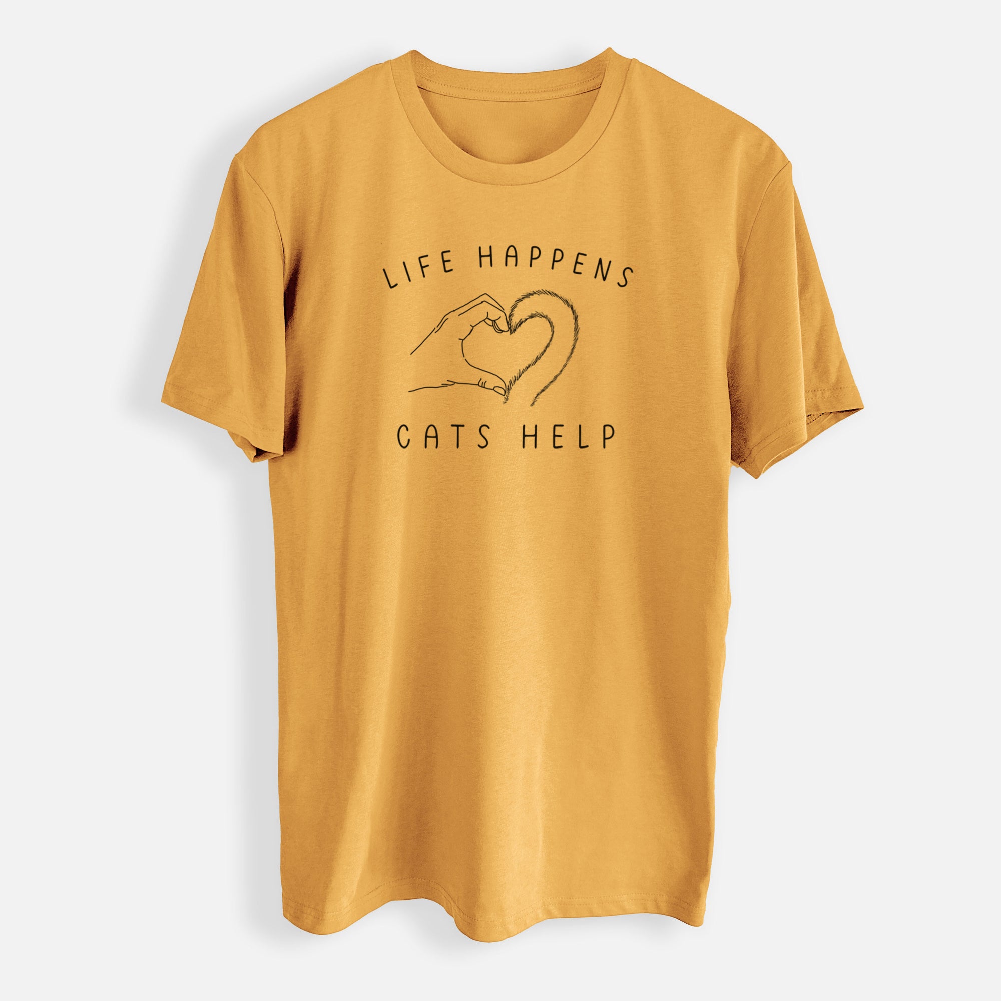 Life Happens Cats Help - Mens Everyday Staple Tee