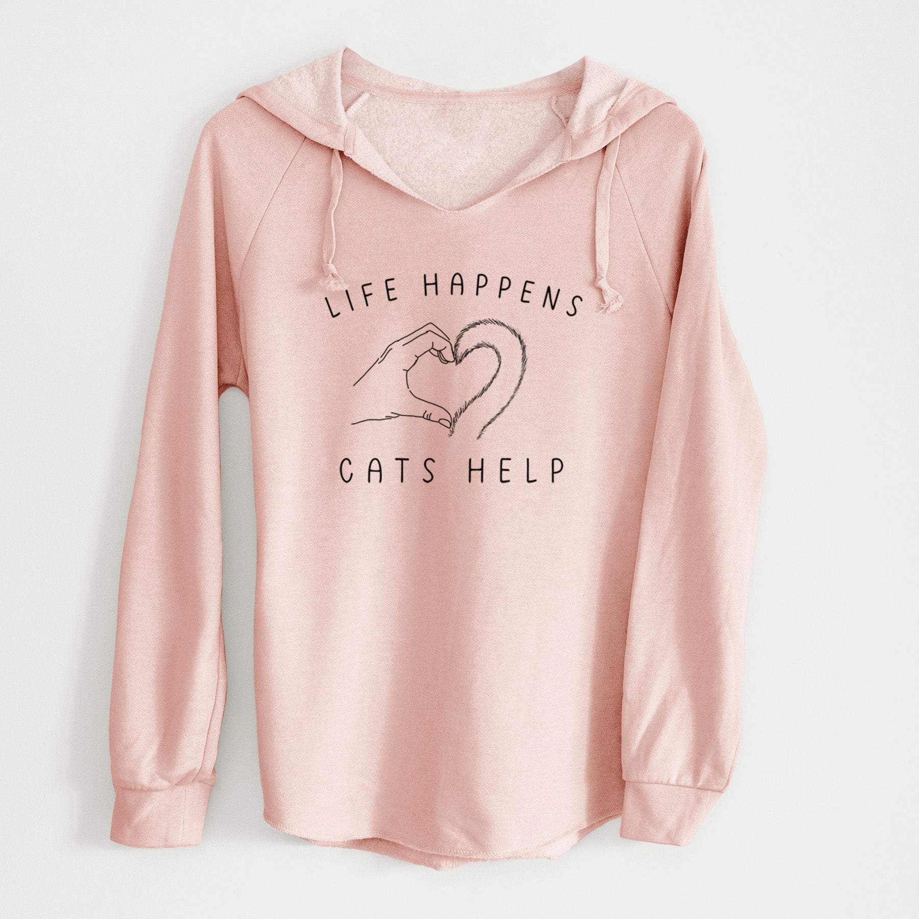 Life Happens Cats Help - Cali Wave Hooded Sweatshirt