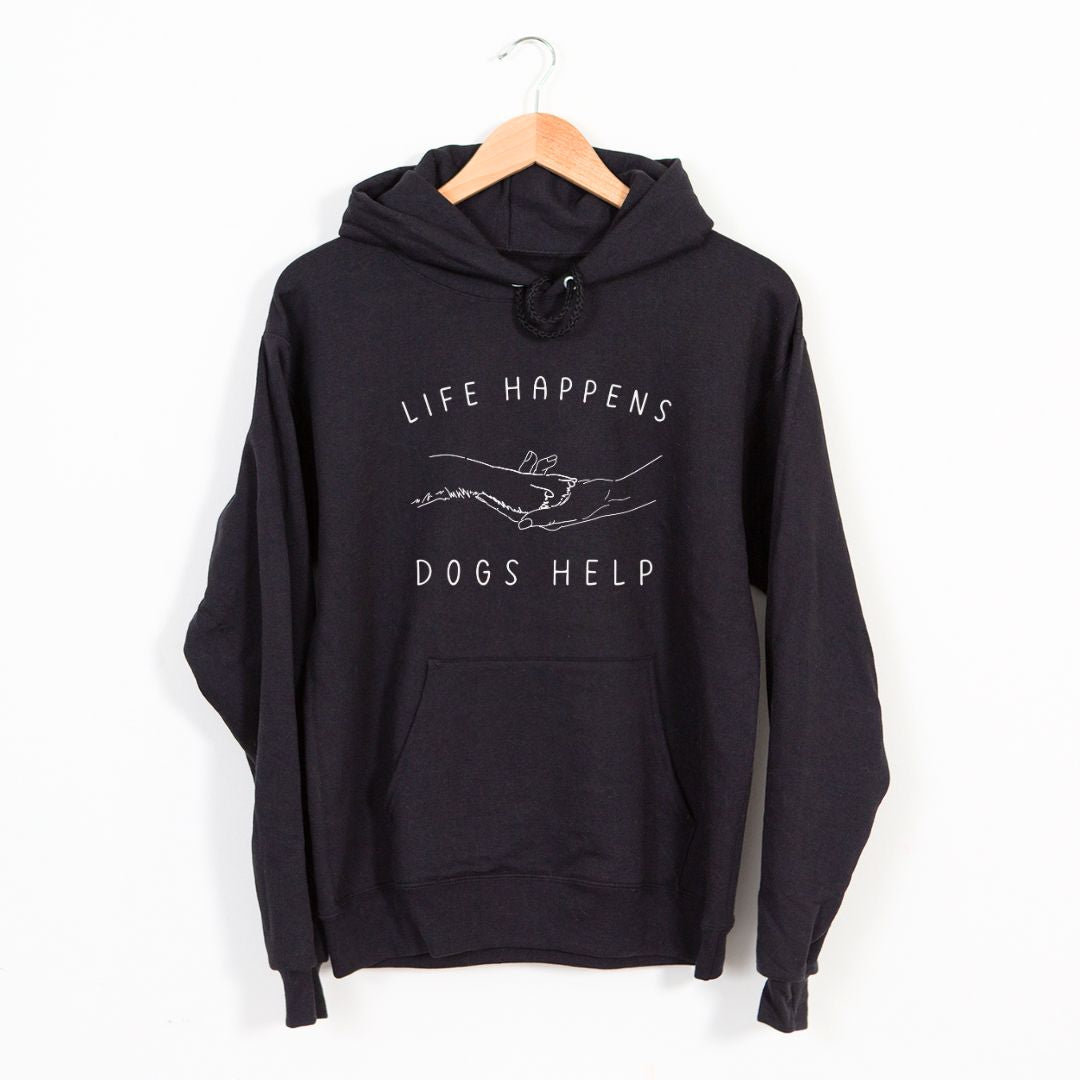 CLOSEOUT - Life Happens Dogs Help- Unisex Hoodie