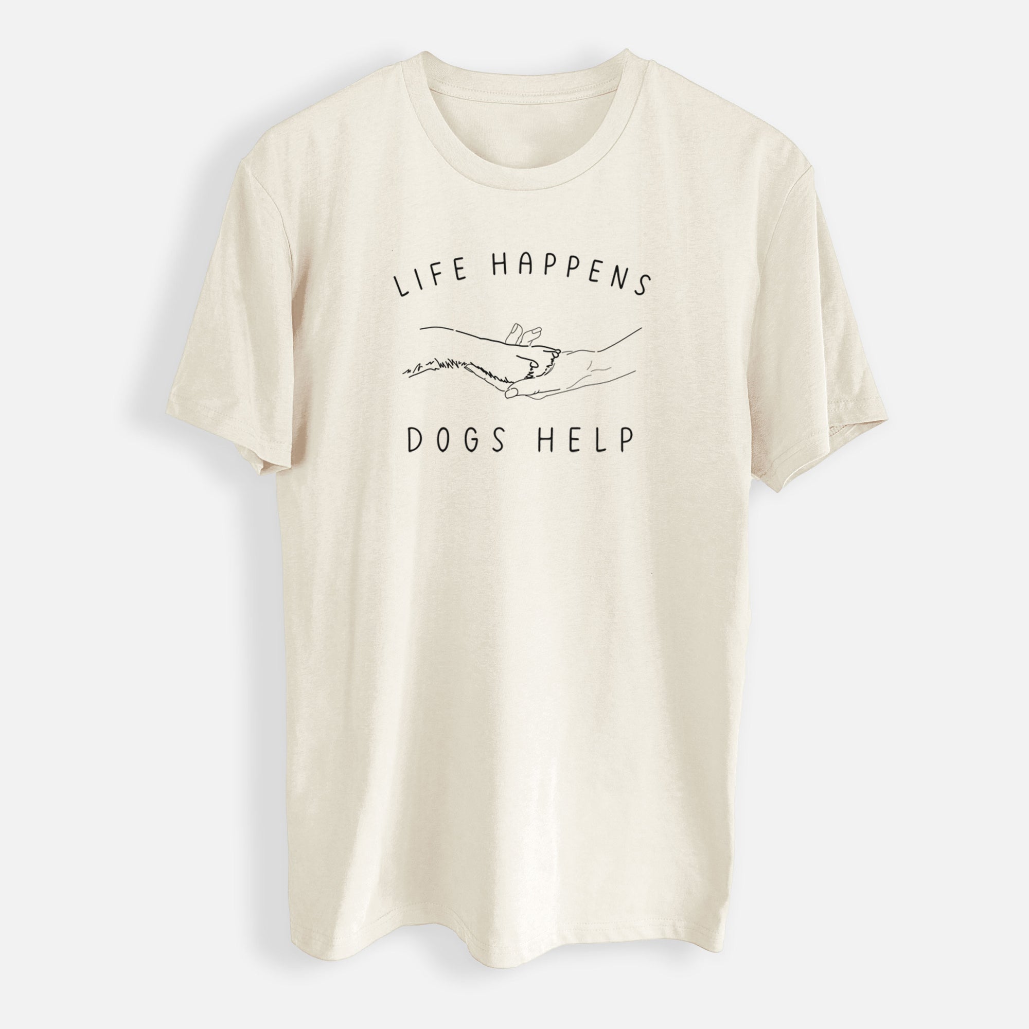 Life Happens Dogs Help - Paw - Mens Everyday Staple Tee