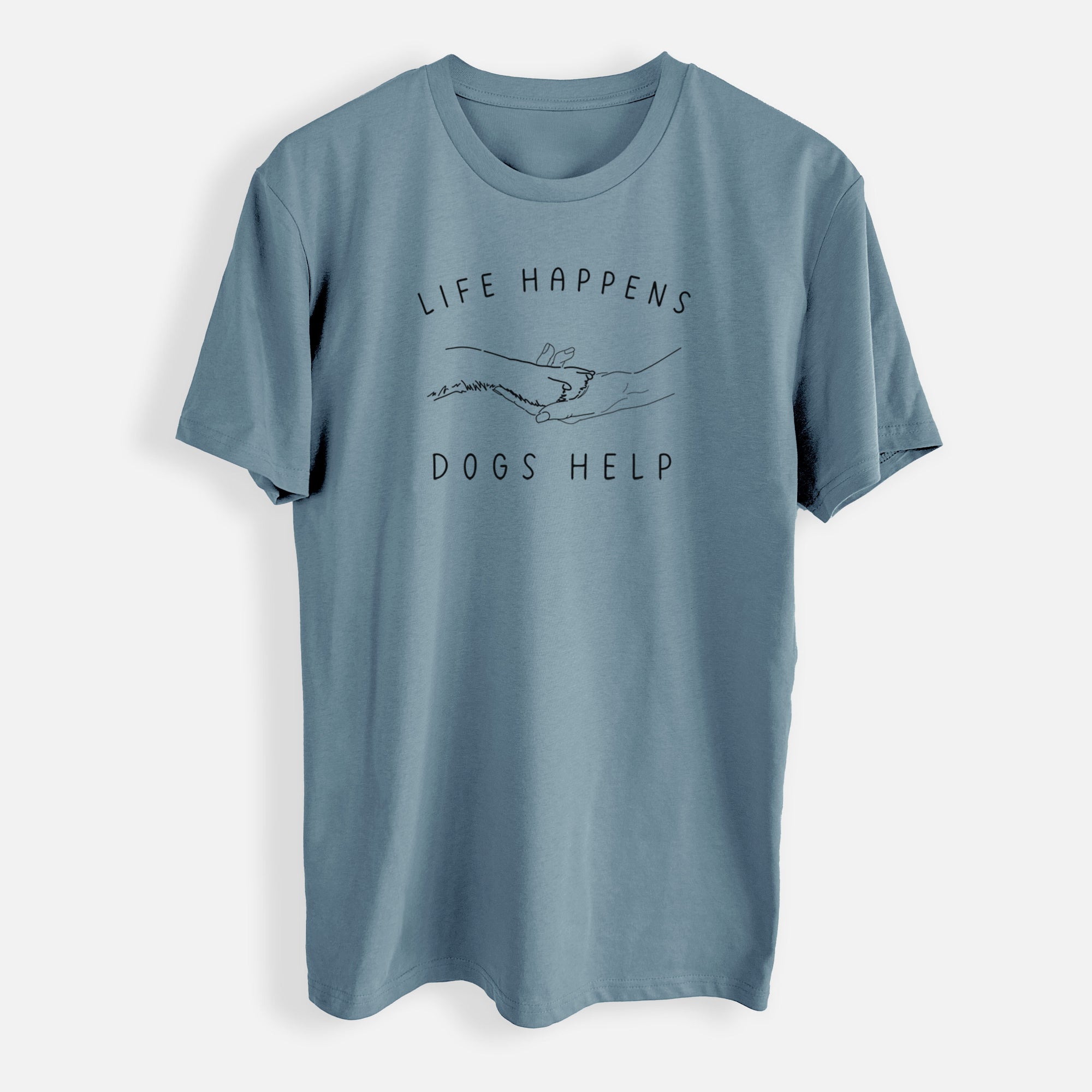 Life Happens Dogs Help - Paw - Mens Everyday Staple Tee