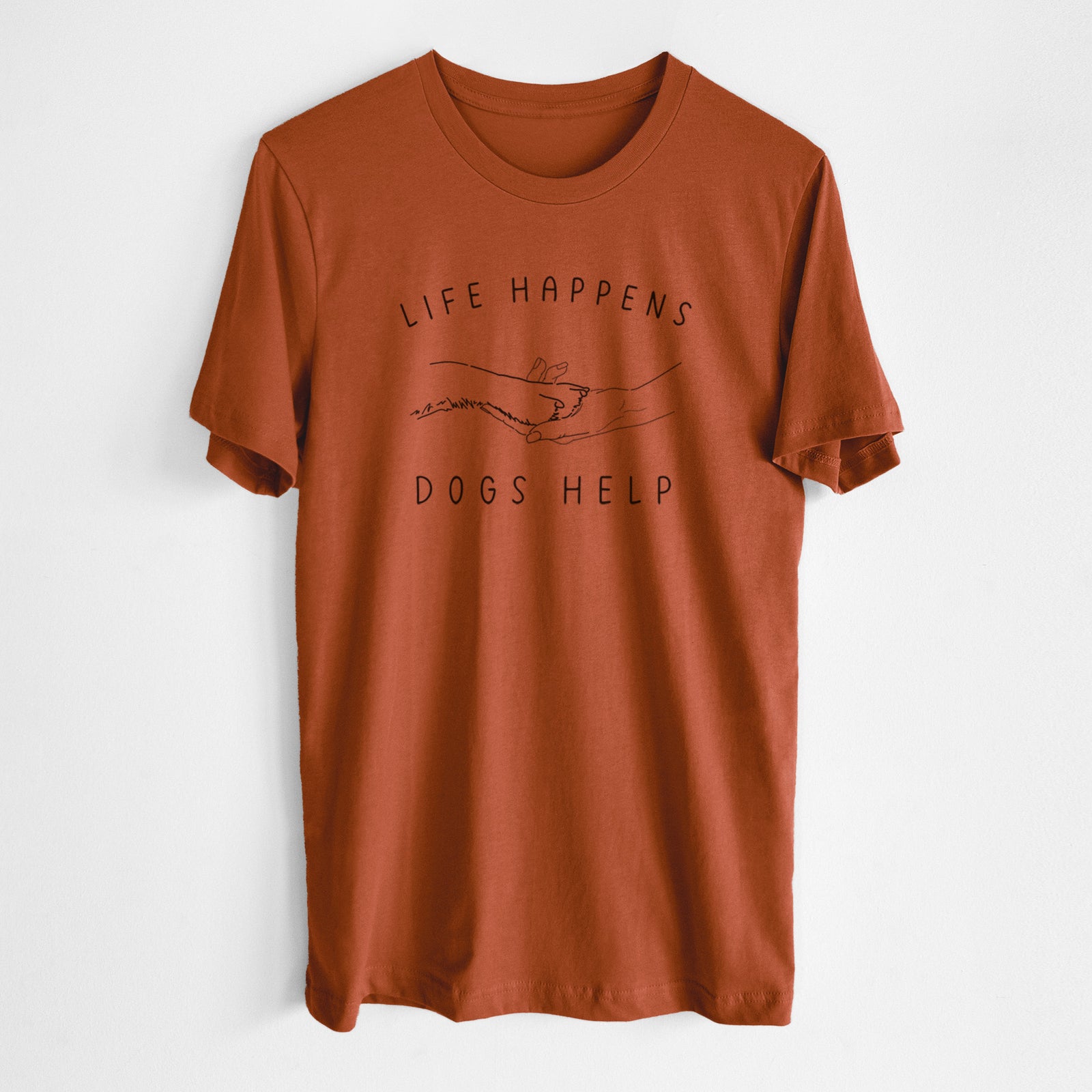 Life Happens Dogs Help - Paw - Unisex Crewneck