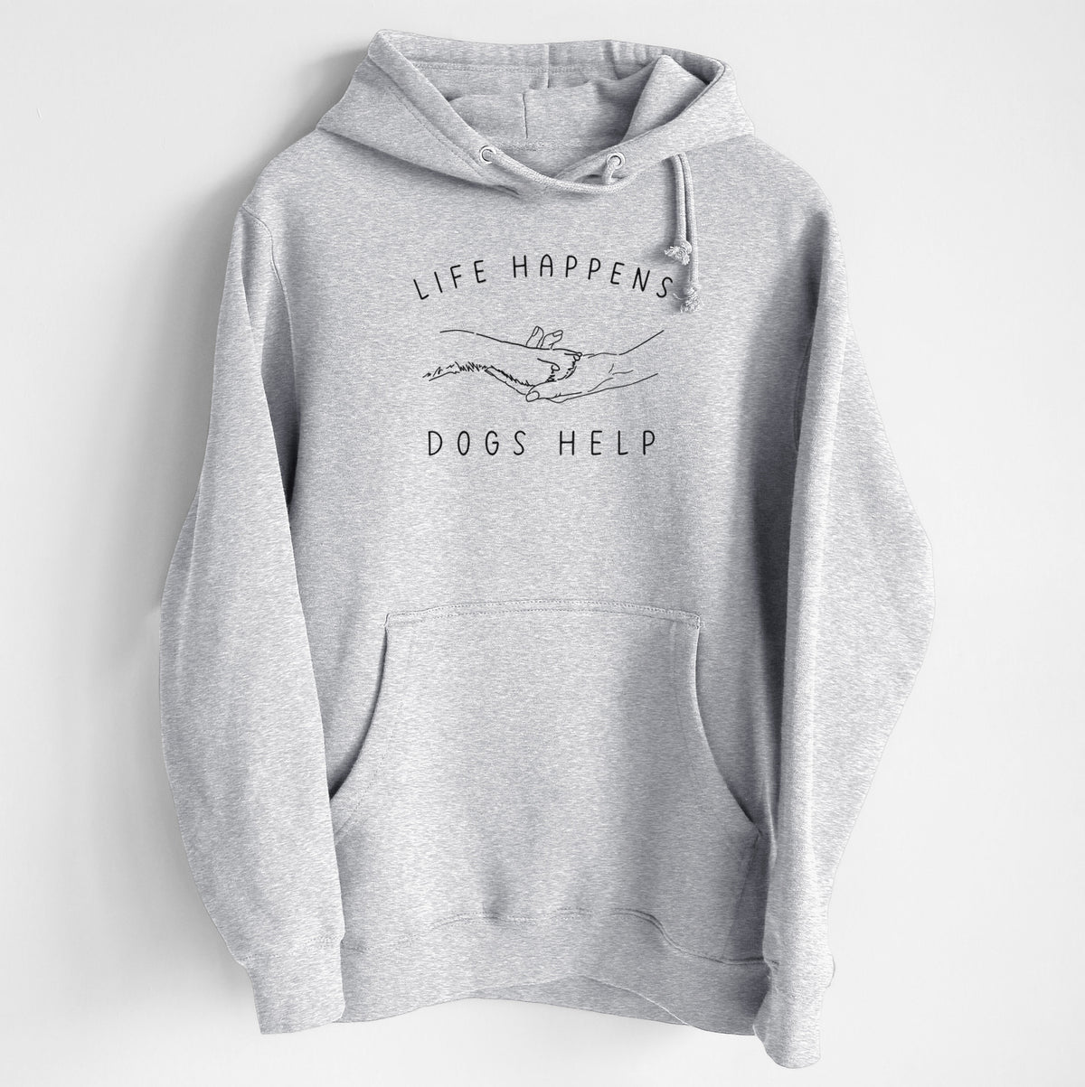 Life Happens Dogs Help - Paw - Heavyweight Fleece Hoodie